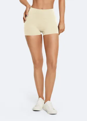 Flexible Waistline Fun Colors Butter Yellow Micro Shorts