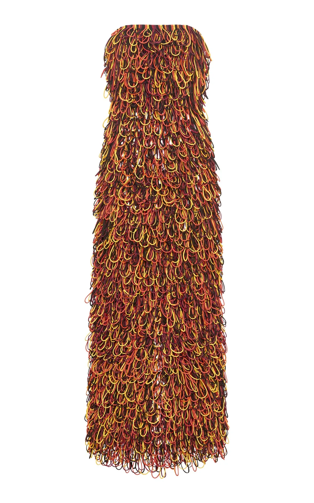 QuickDry Technology FadeResistantDye Nimm Maxi Dress in Black Structured Silk Organza