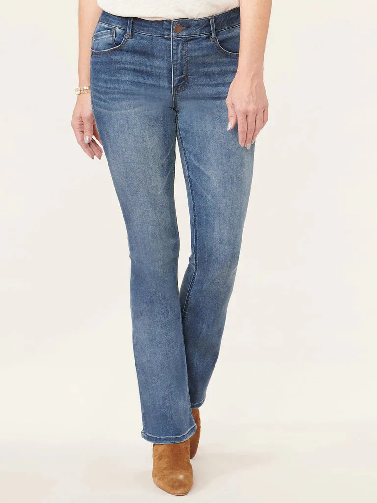 Stretchable Waistband VentilatedMesh Democracy Ab Solution High Rise Artisanal Denim Itty Bitty Boot Jean
