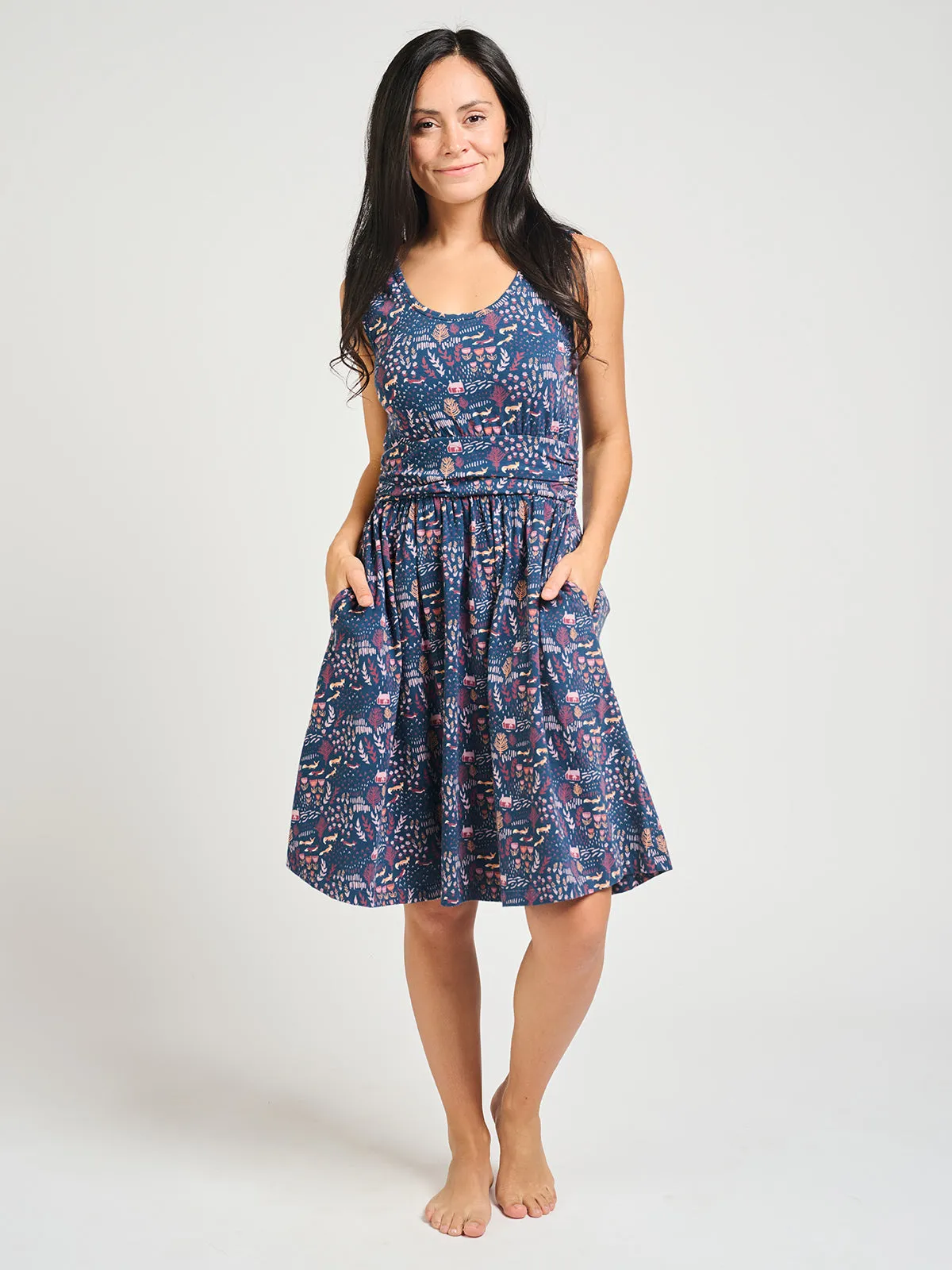 Asheville Dress - Fox Field Blue Myth Glow FlexibleCuff