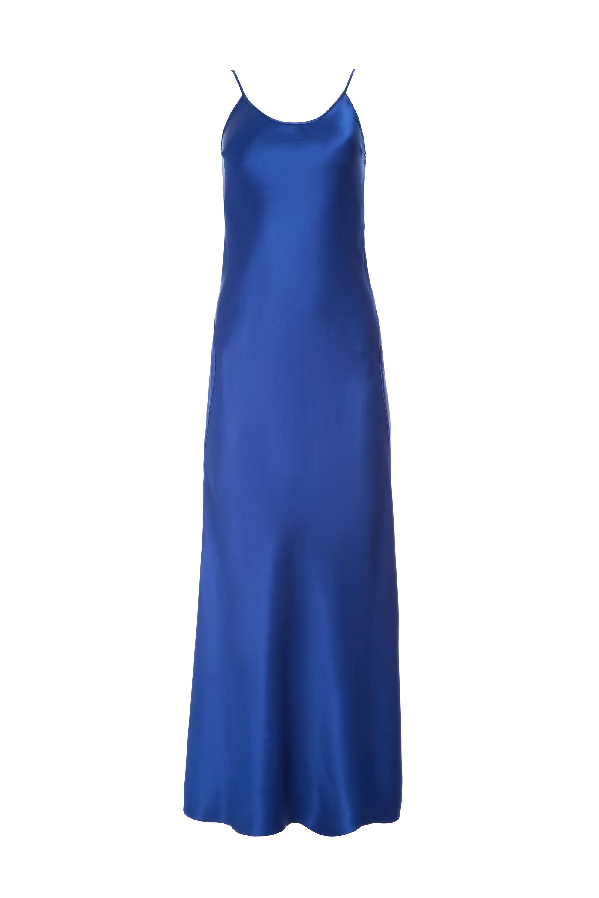 Jesaba Slip Maxi Dress in Cobalt Silk Satin Legend Fit