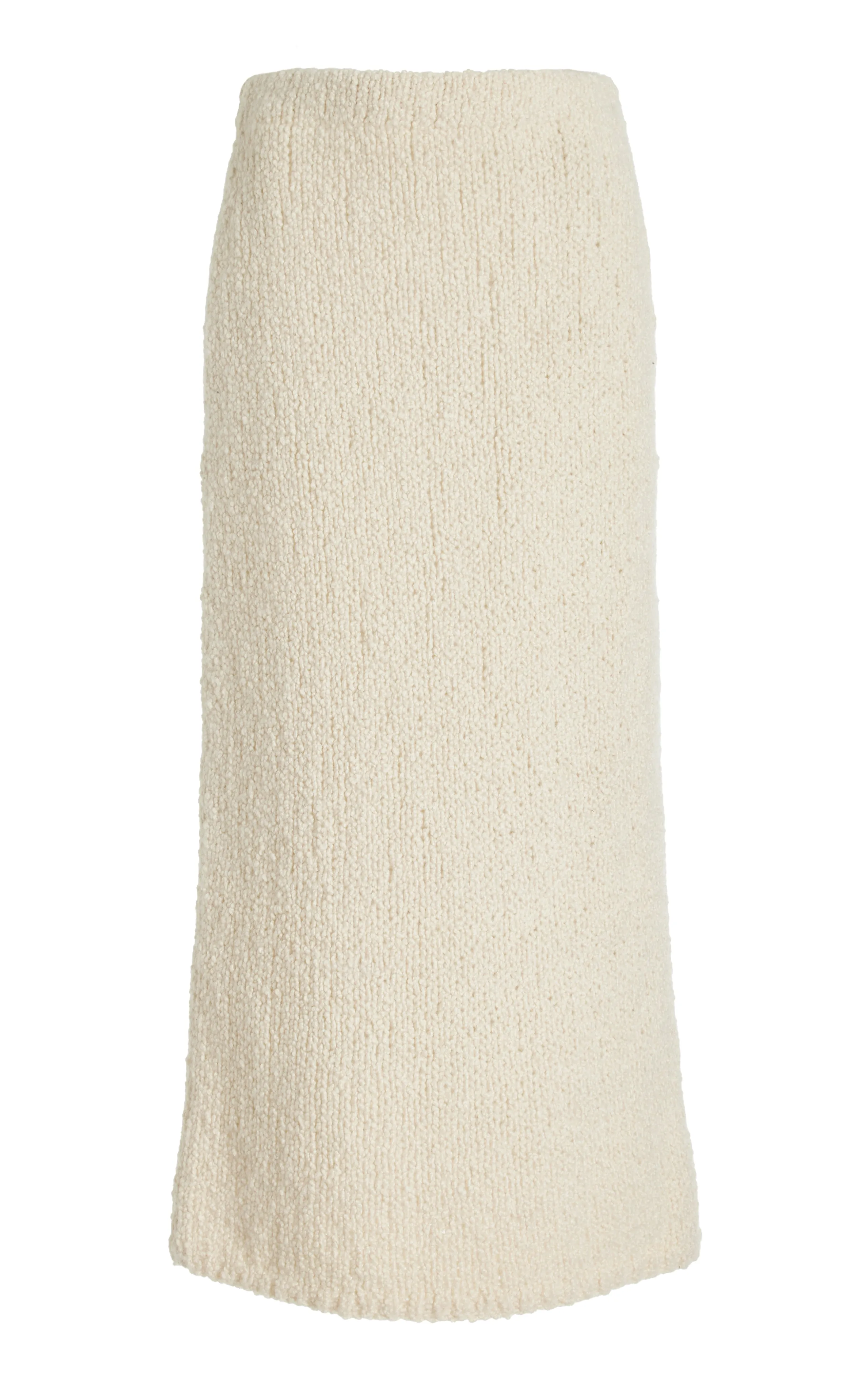 Timeless Trend Milne Knit Maxi Skirt in Ivory Cashmere Boucle