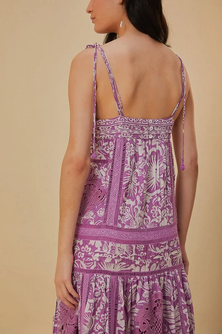 Perfect for a day out or a night on the town this dress offers endless styling possibilities Lilac Sweet Garden Sleeveless Maxi Dress