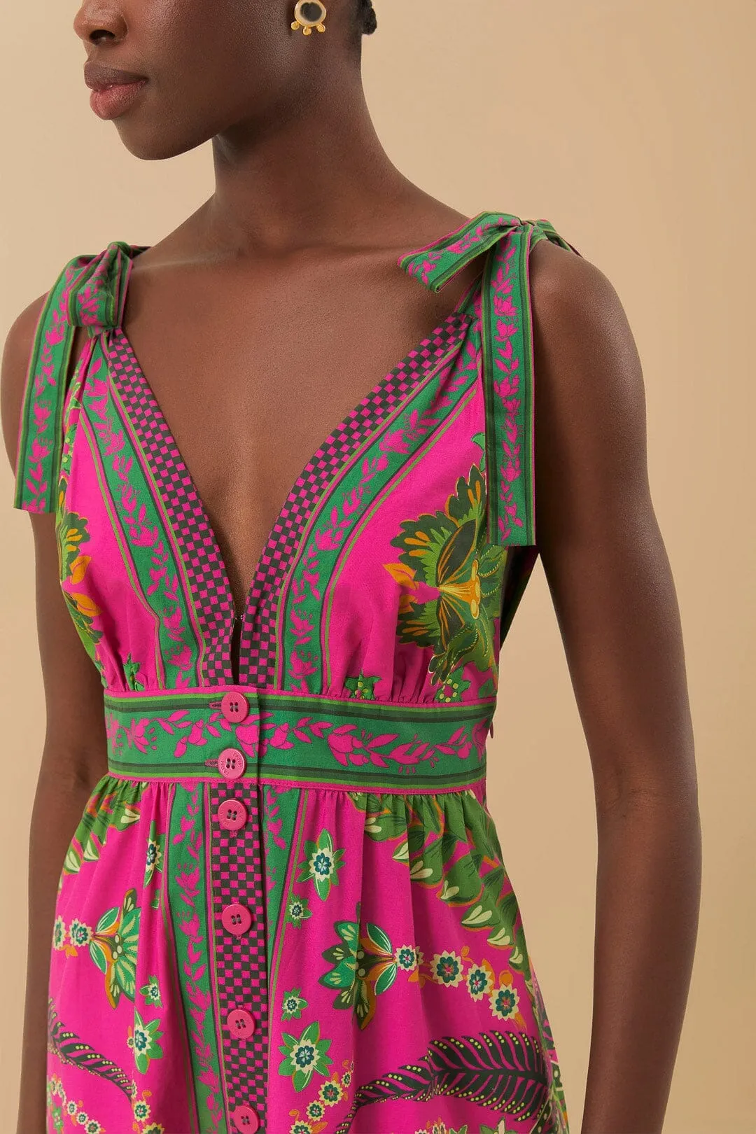 Freedom Wear Ana Tapestry Pink Midi Dress