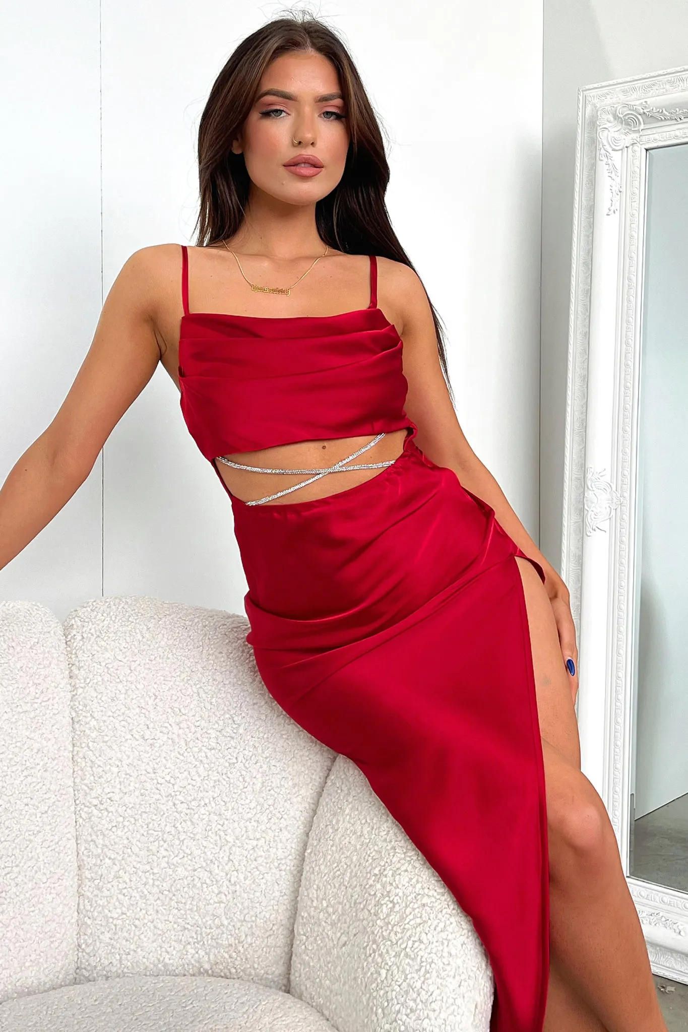 Timeless Look Kamdyn Midi Dress - Red