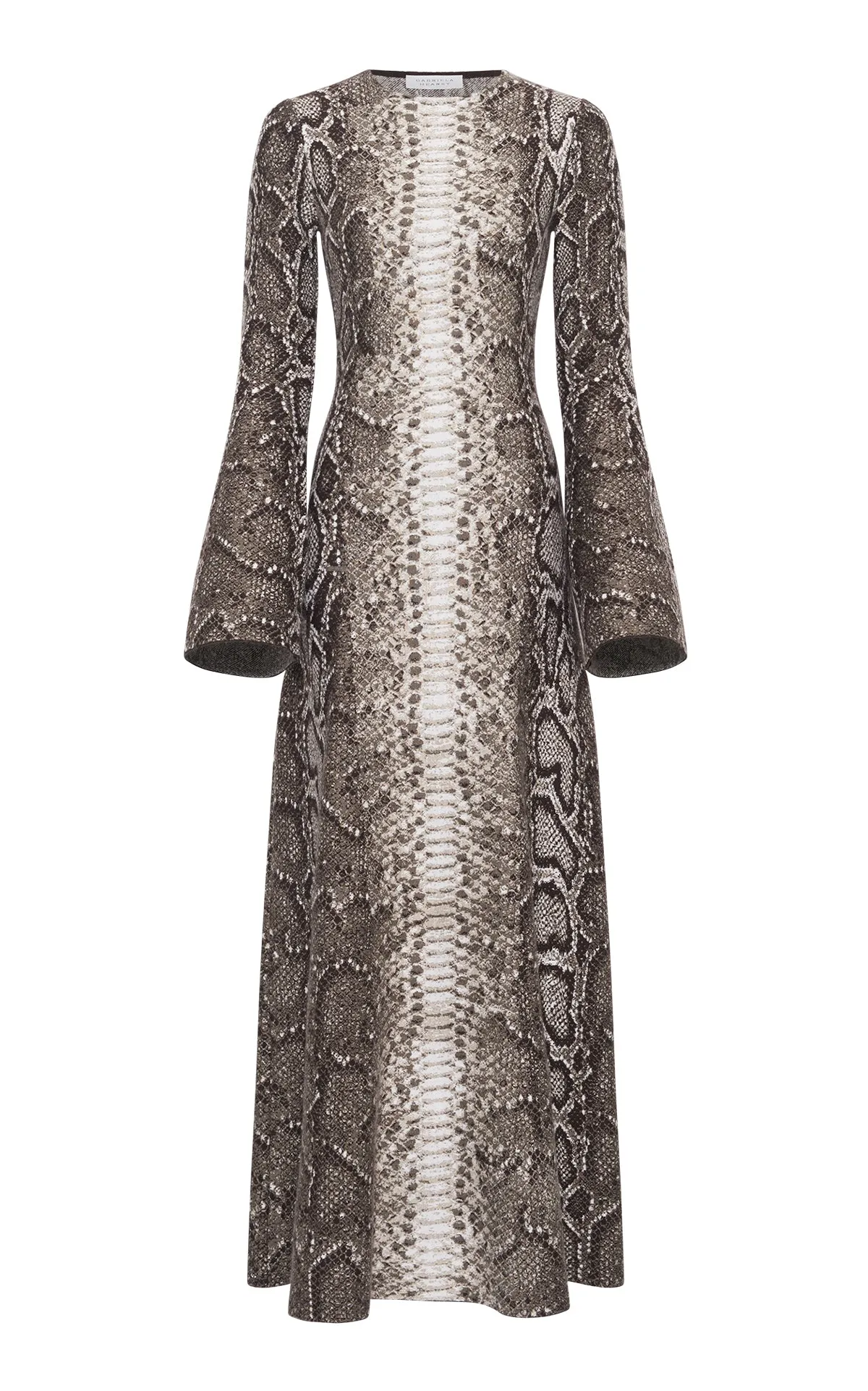 Hotel Style Aalia Knit Maxi Dress in Greyscale Cashmere Silk