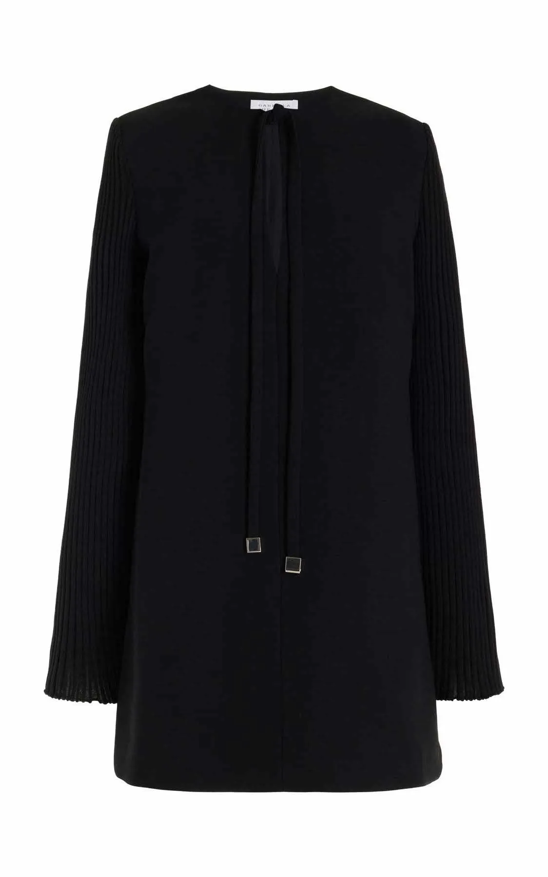 Beko Dress in Black Double-Face Wool Crepe Euro Mood