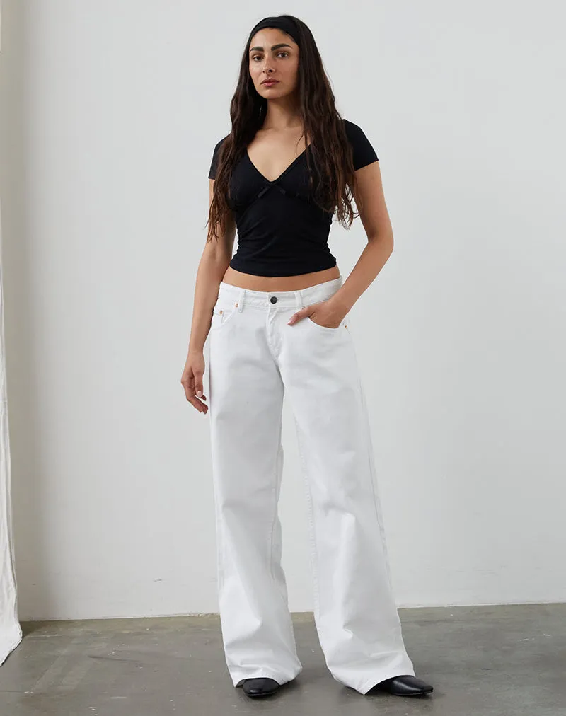 Low Rise Roomy Jeans in True White Spark Mood