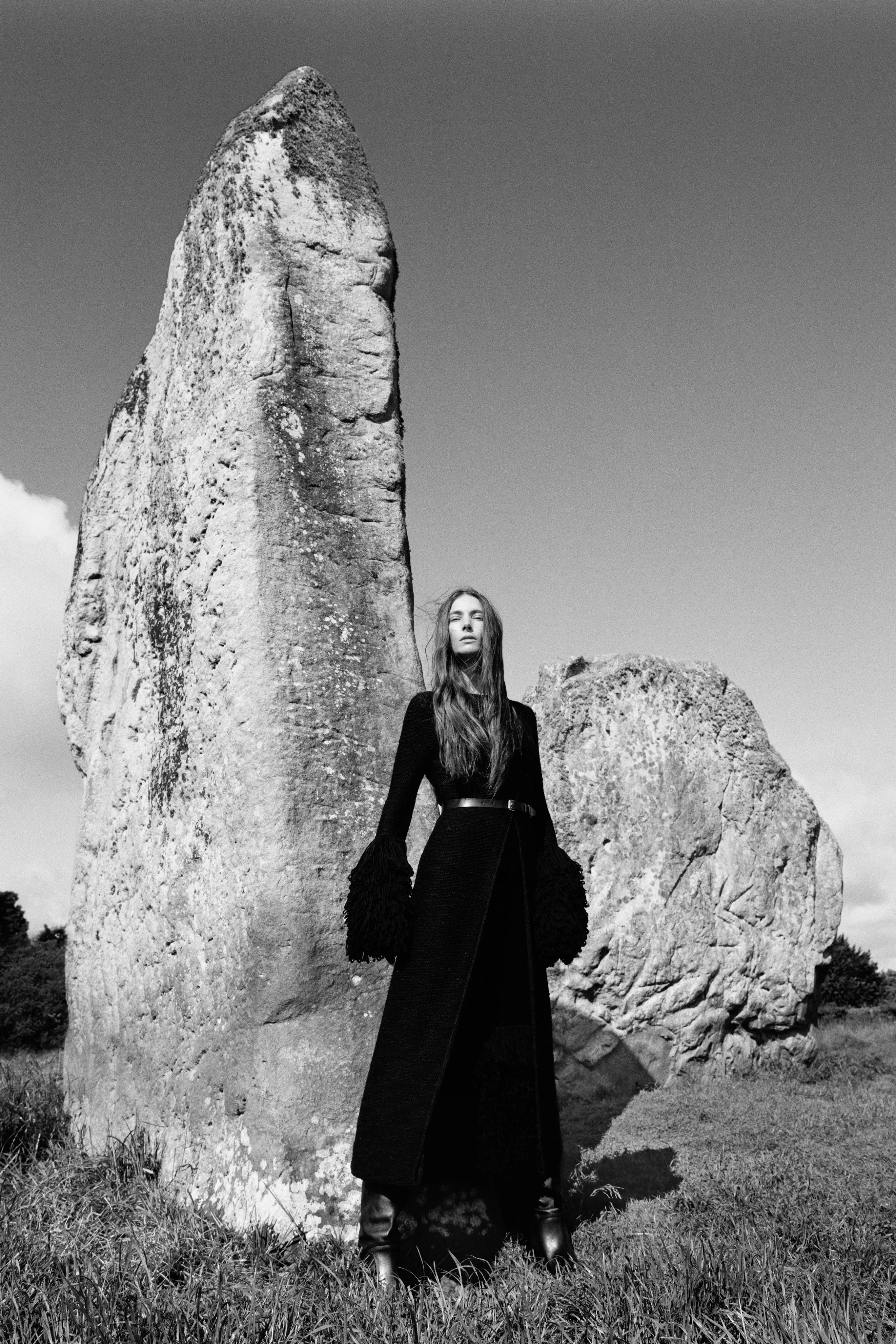 Corus Knit Maxi Dress in Black Cashmere Silk FourWayStretchClothing London Edge