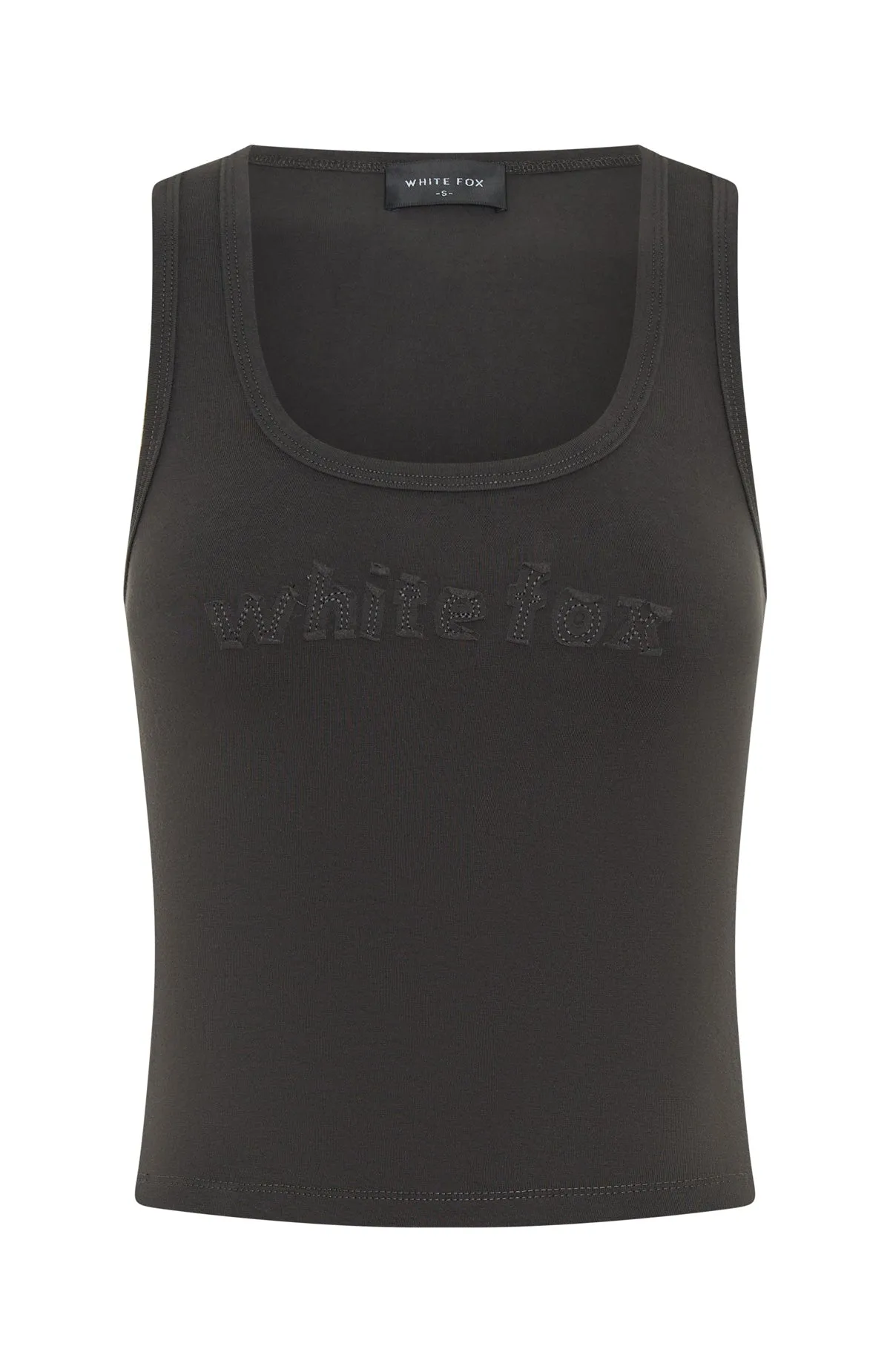 on - road High Stretch Material From The Archives Lexi Tank Charcoal
