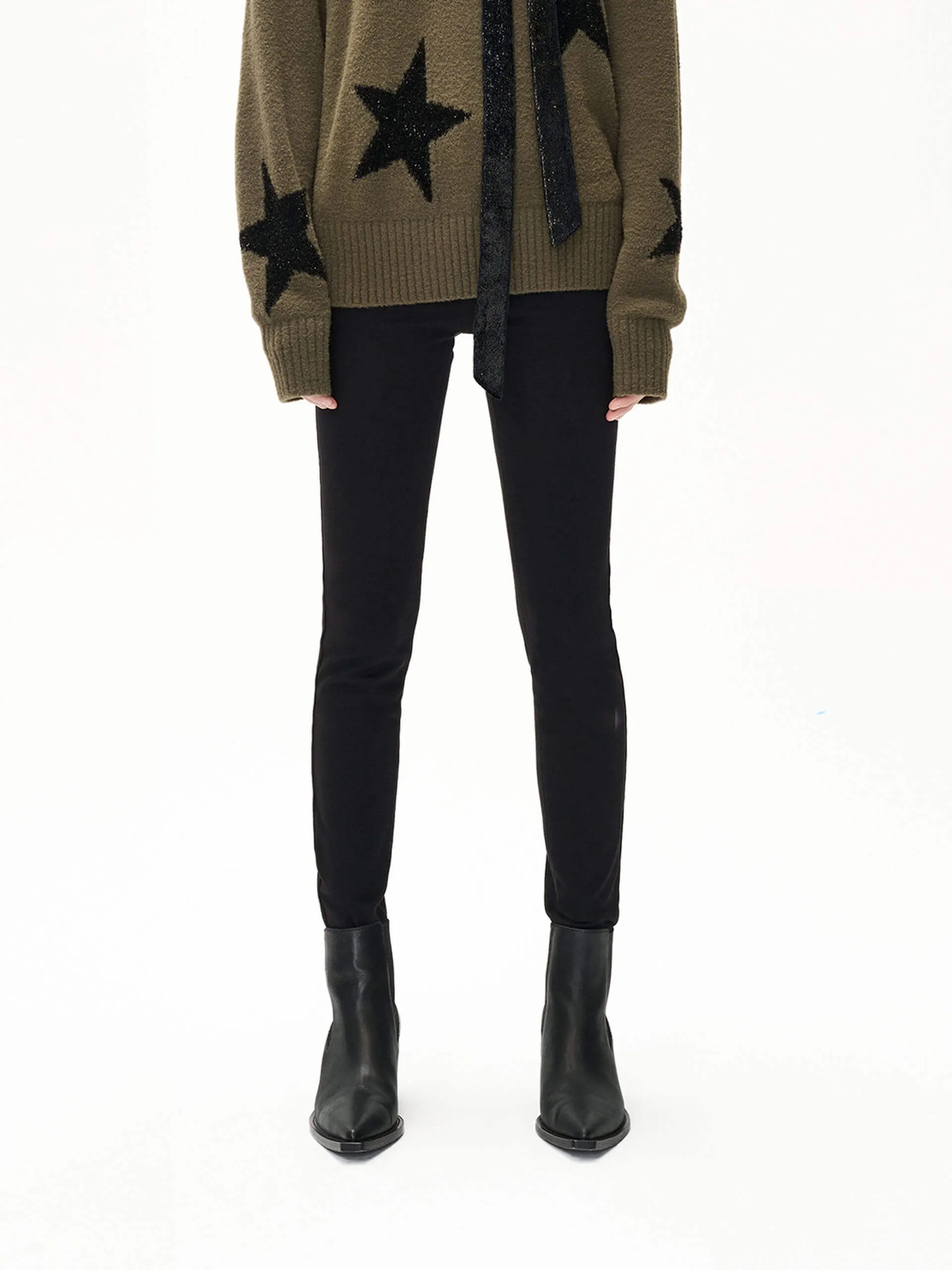Cotton Blend Skinny Jeans Subtle Detail