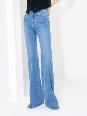 Full Length Flared Jeans Smart Wardrobe Everyday Layer