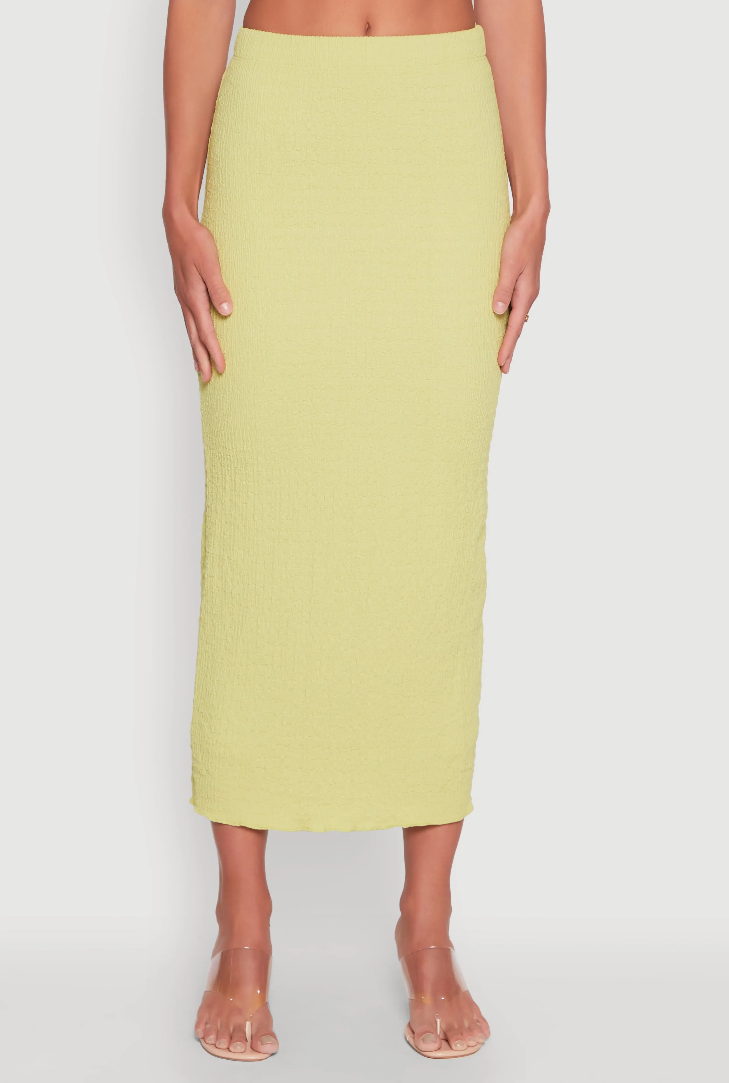 Adjustable Fit Fashion Fusion Almost Famous Textured Knit Maxi Skirt