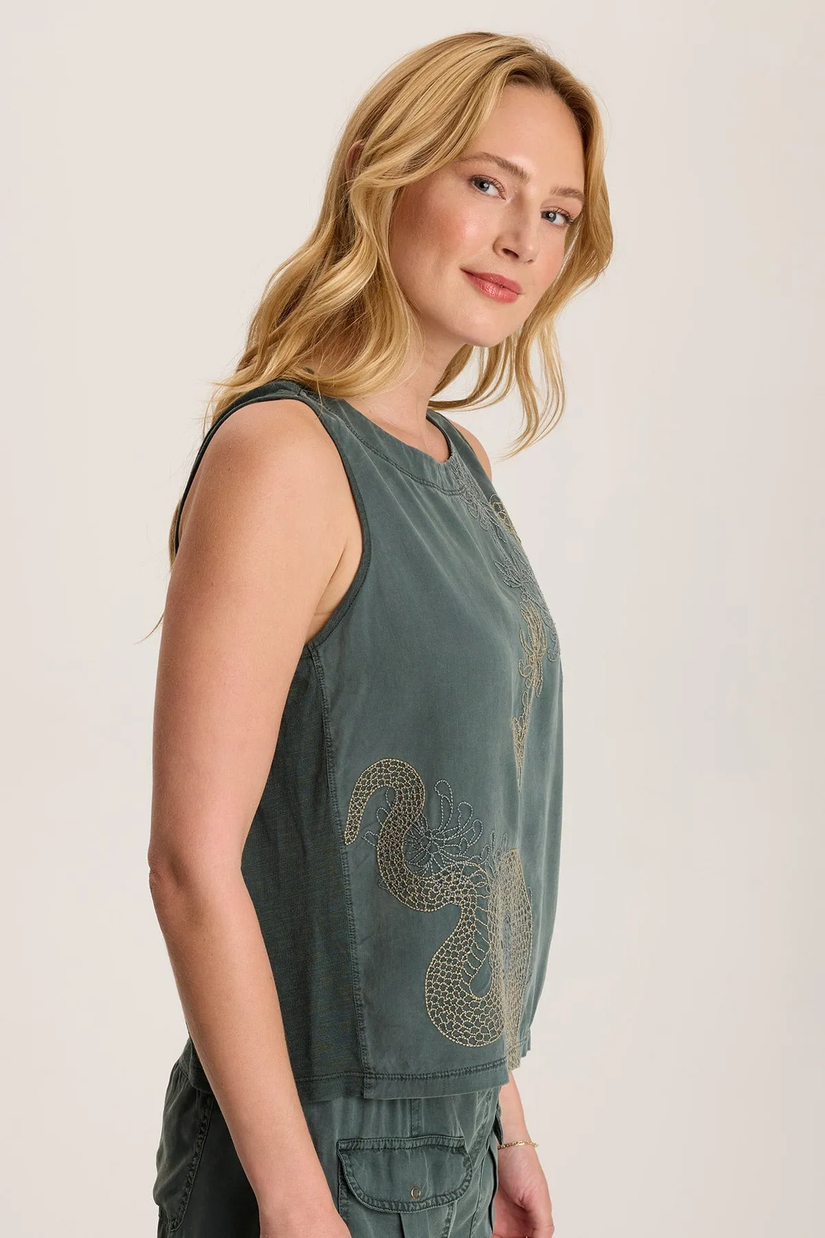 Joy Mood QuickDryTech Quan Twill Embroidered Tank