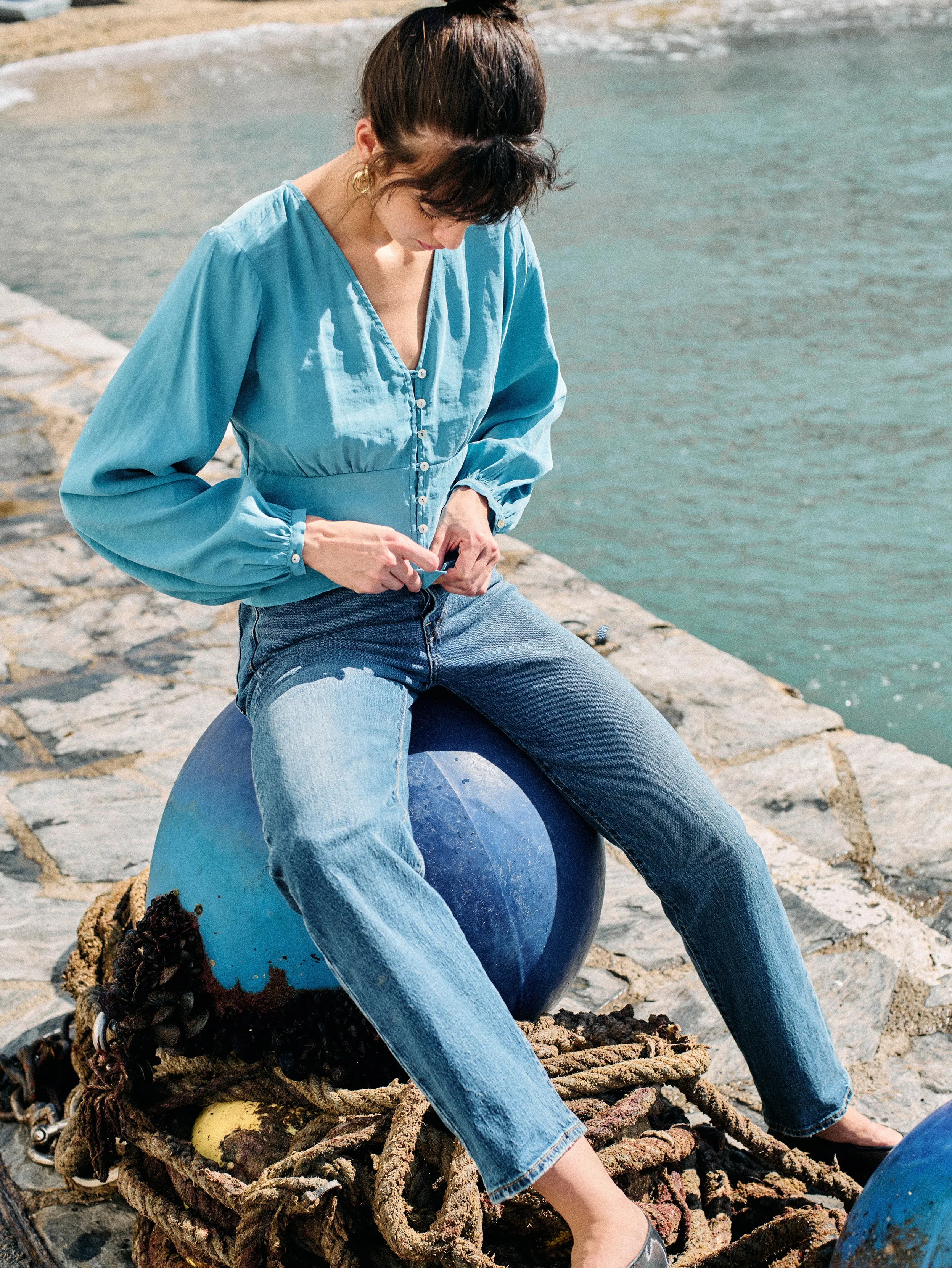 WrinkleFree Material Lyla Top