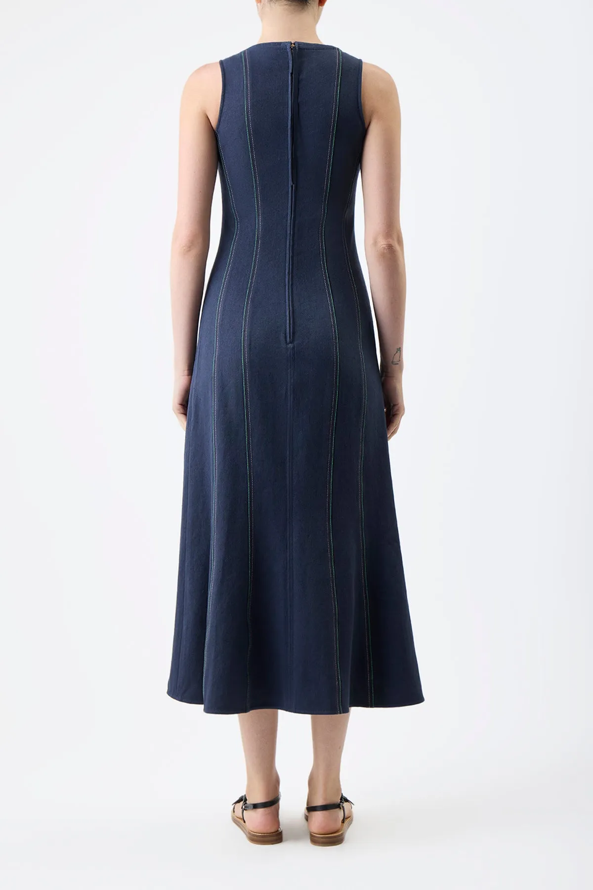 Stage Soul Diaz Dress in Dark Navy Hemp Cotton