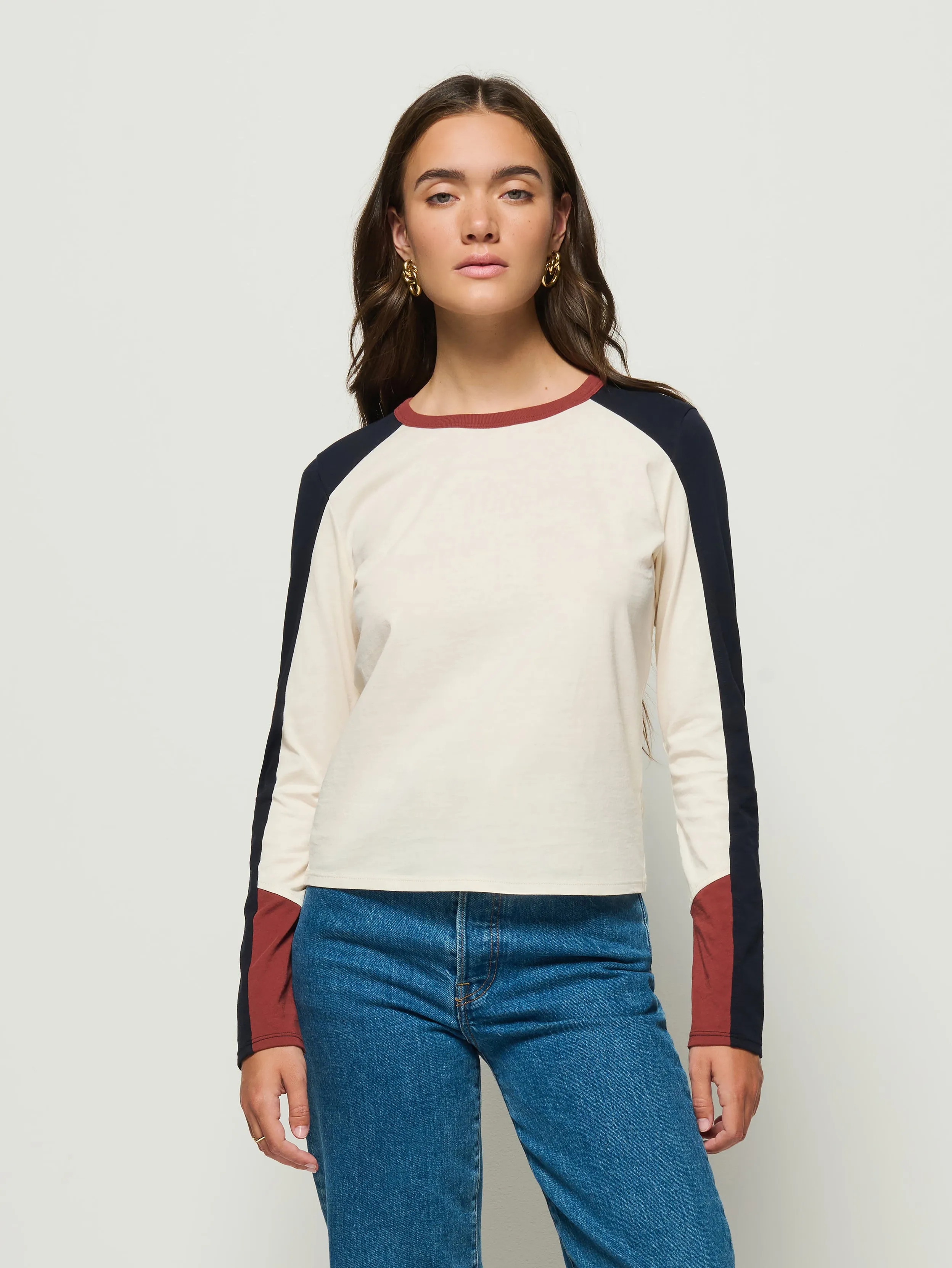 Carmen Colorblock Tee Office Glam