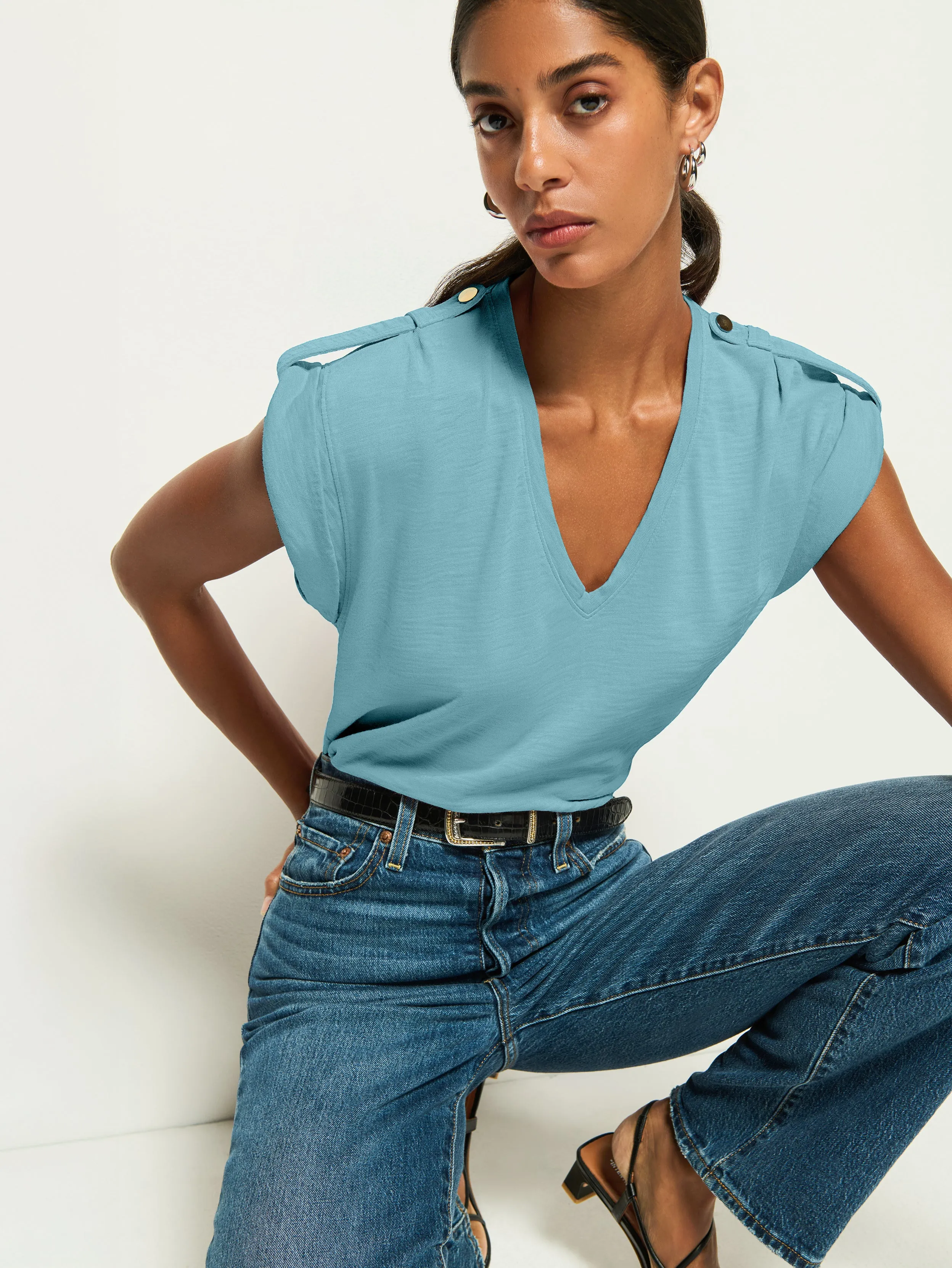 Cooper V-Neck Tank EcoFriendlyTextile Rush Mode