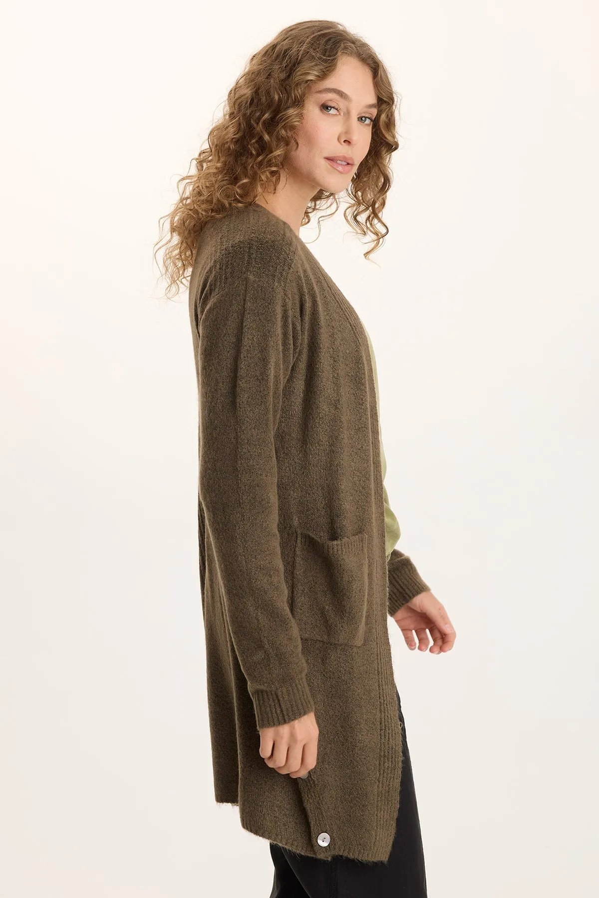 Tech Mood Run Ready Bayek Longline Open-Front Knit Cardigan