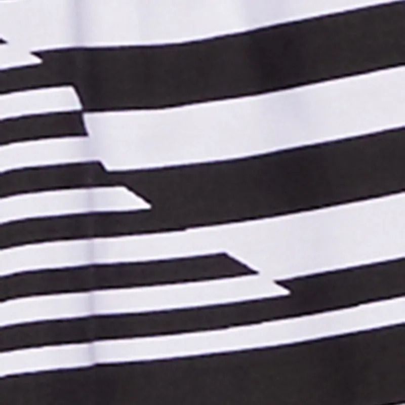 Smooth Edging Abstract Stripe Mini Bubble Skirt