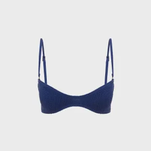 Bond Eye Layla Crop Bikini Top - Midnight Shimmer Reinforced Seams