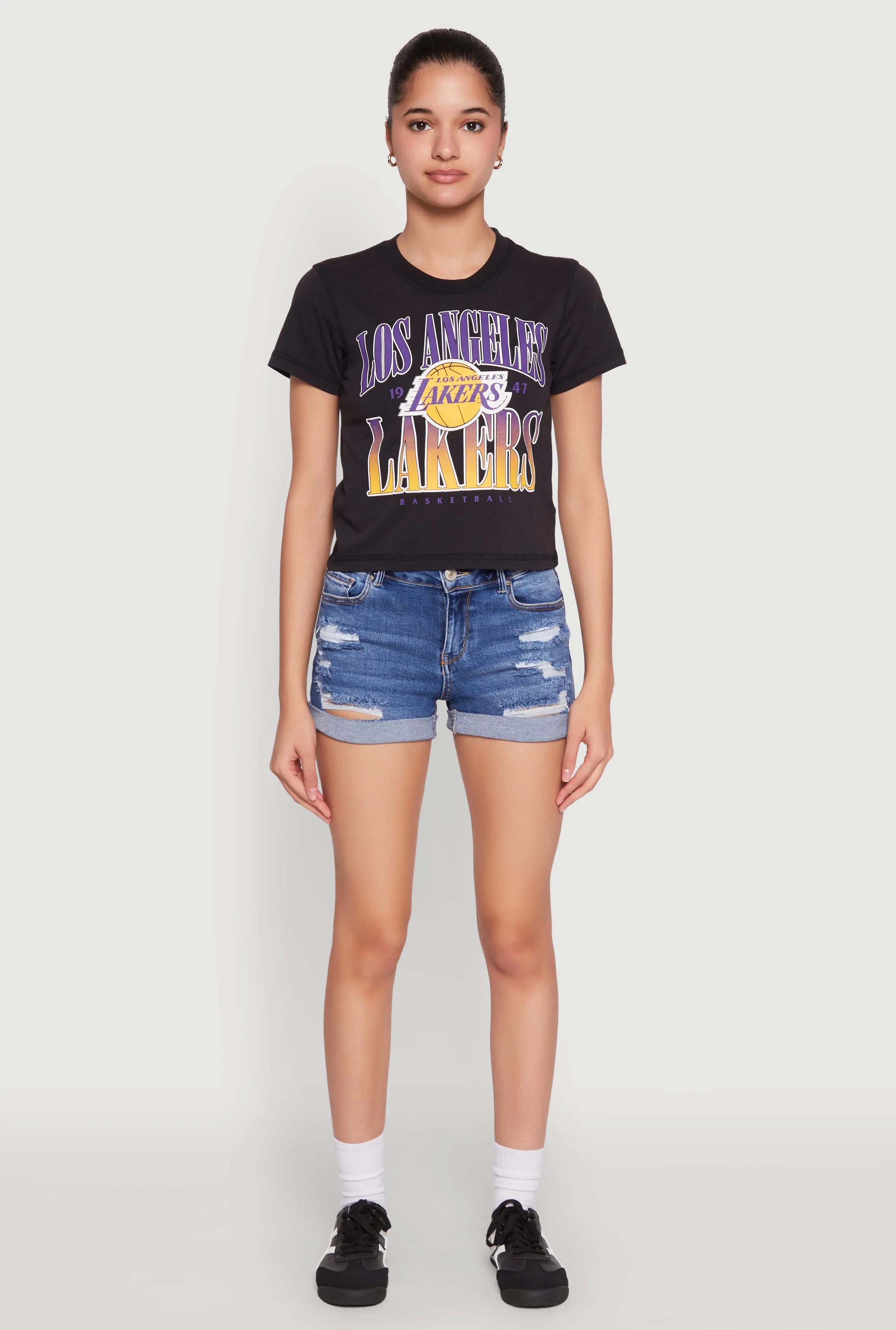 Comfy Layering Sun Protection NBA Los Angeles Lakers Graphic Tee