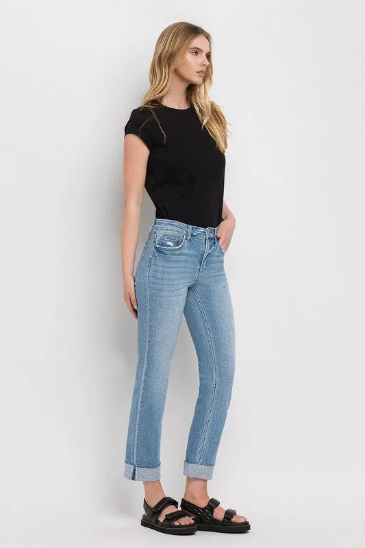 Strong Glow FourWayStretch Flying Monkey Midrise Crop Slim Straight Jean