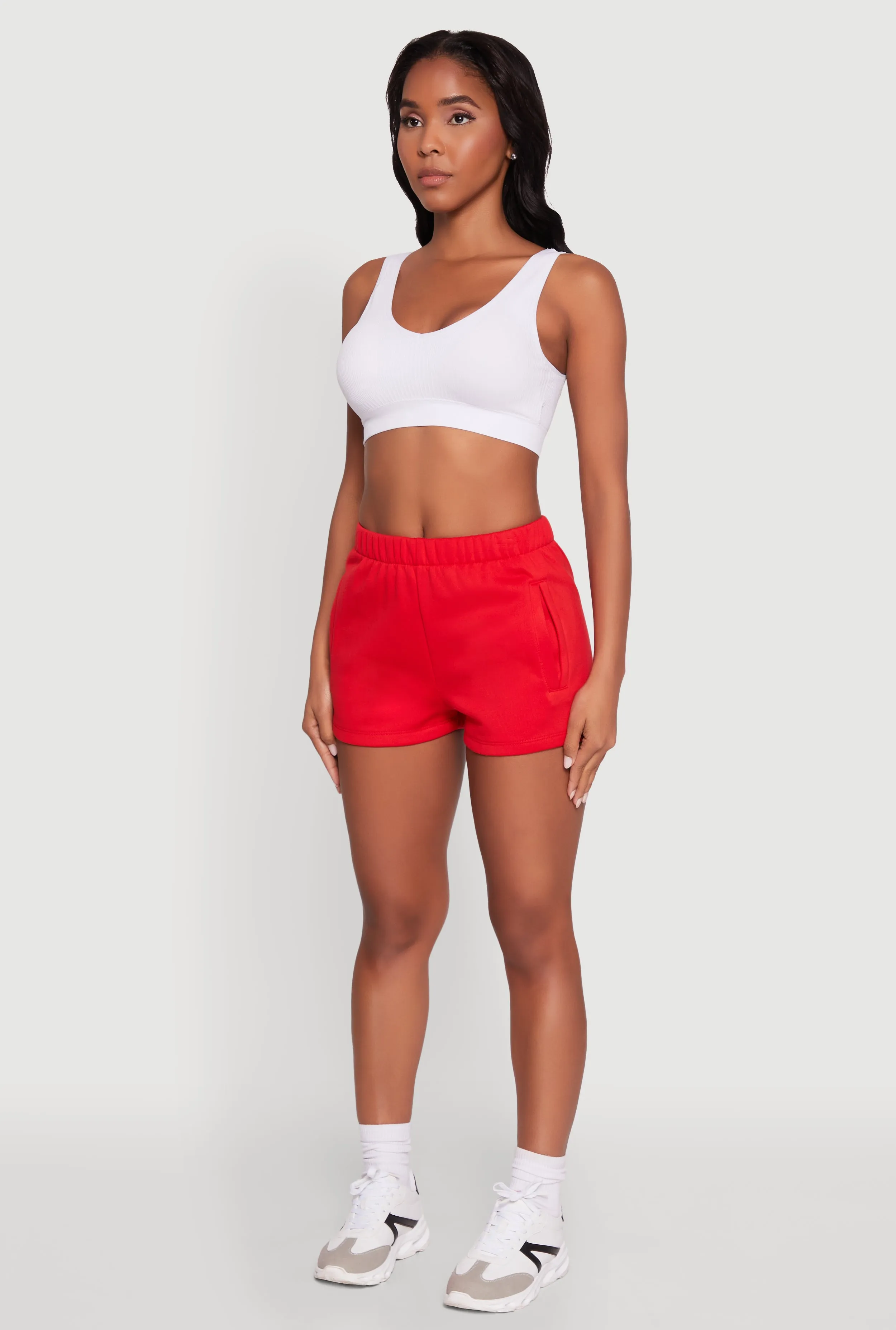 Activewear Fleece Lined Sweatshorts Ventilated Mesh Panels MoistureWickingLining