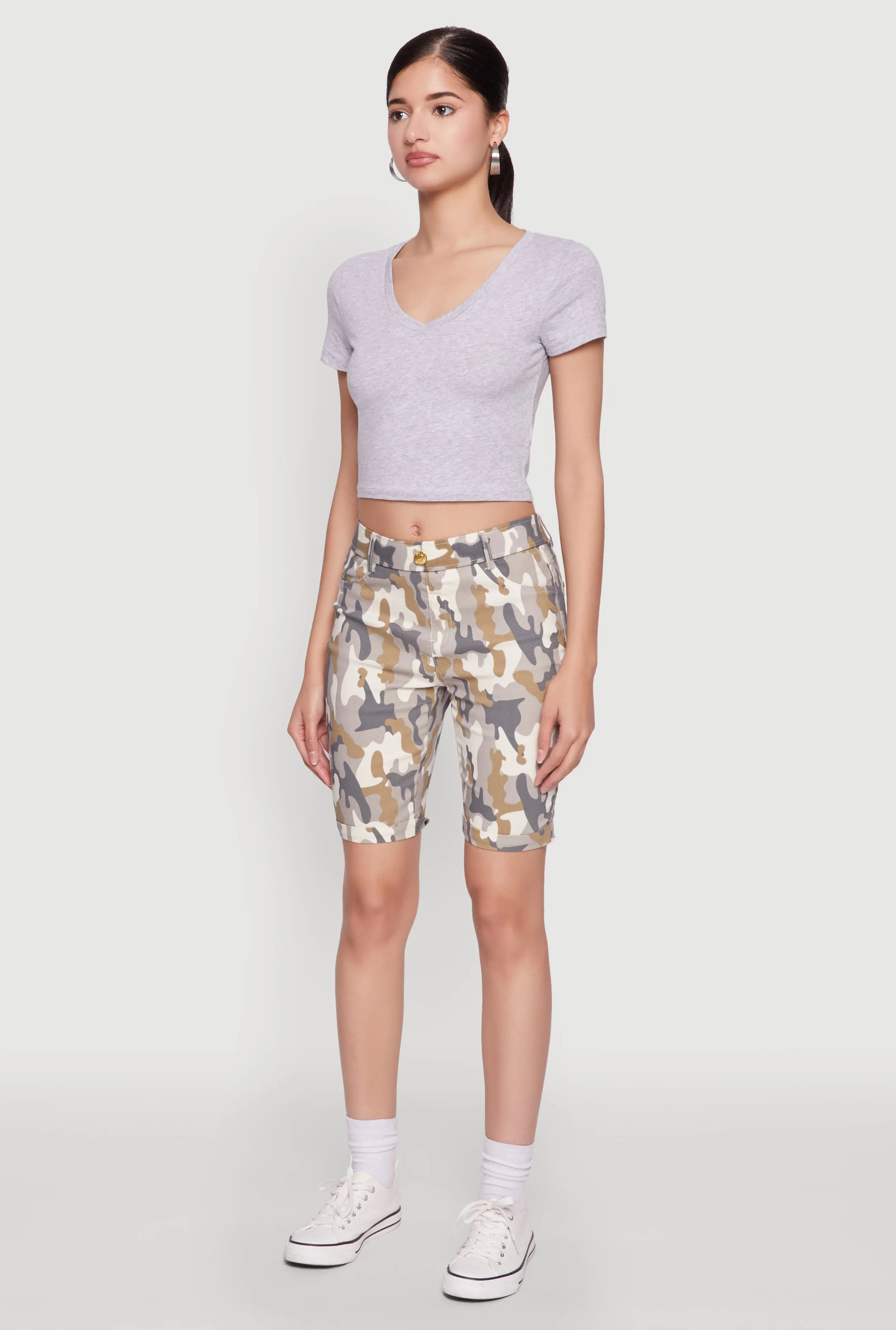 Hyper Stretch Pull On Bermuda Shorts Reinforced Stitching Double Stitched Seams