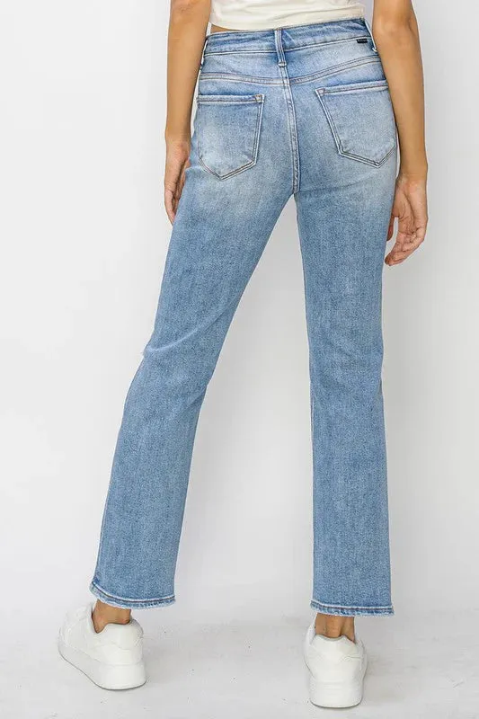 Risen Ankle Slim Straight Jeans Neo Mode EcoFriendly Material