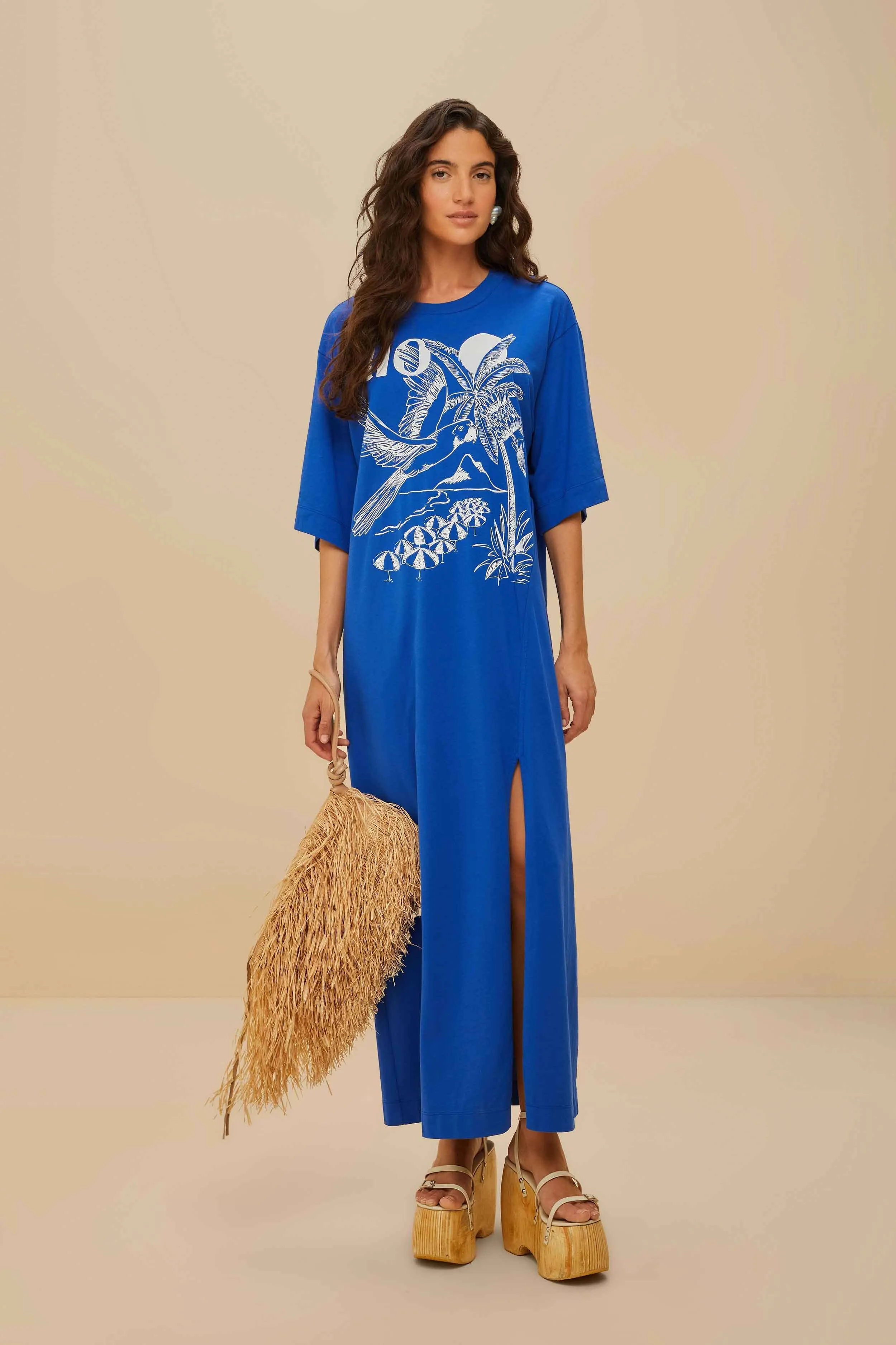 Blue Rio Organic Cotton Maxi Dress Designed with comfort in mind this dress is perfect for all-day wear This dress provides the ideal balance of style and comfort making it a wardrobe essential