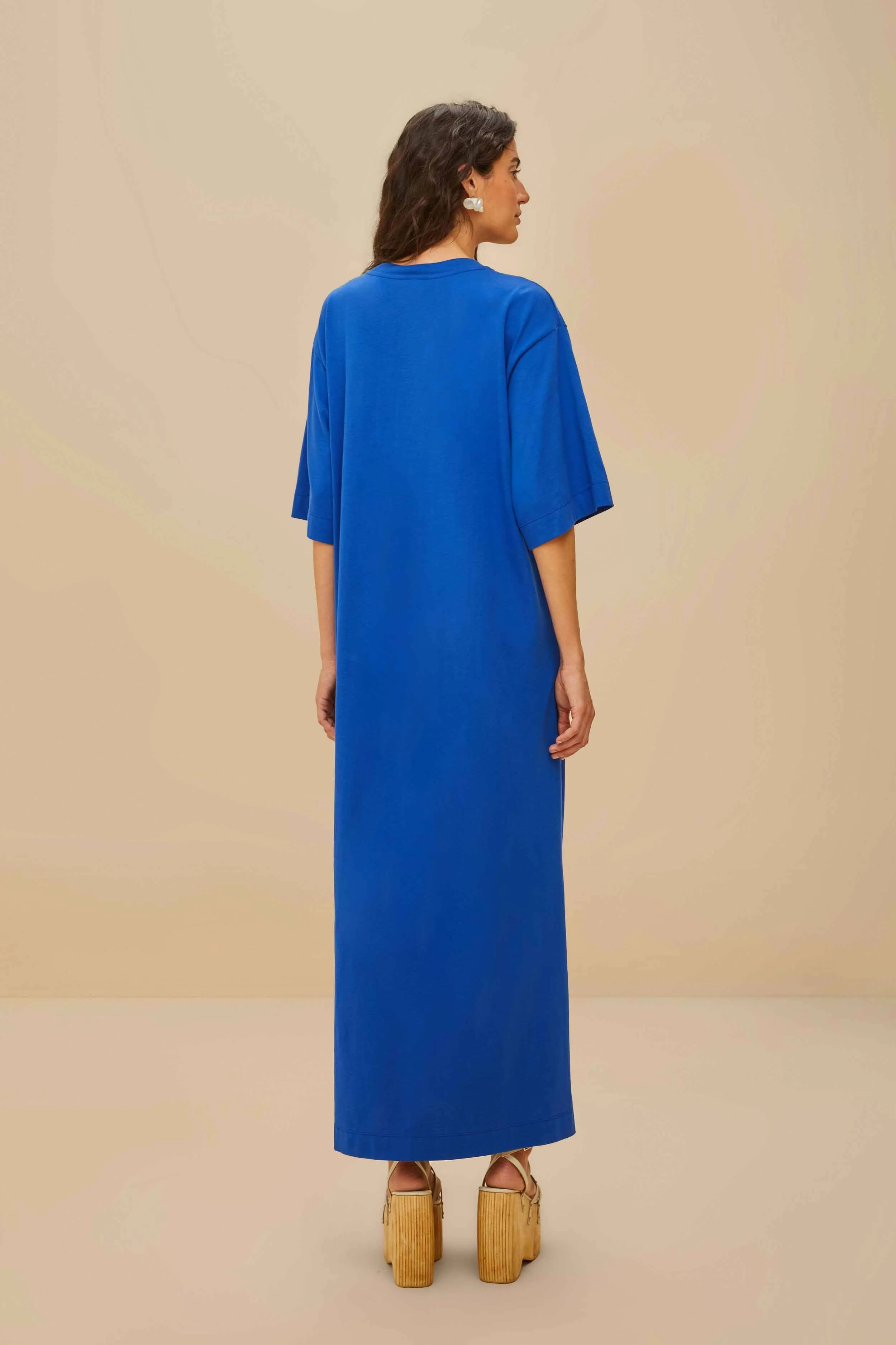 Blue Rio Organic Cotton Maxi Dress Tulle Glow