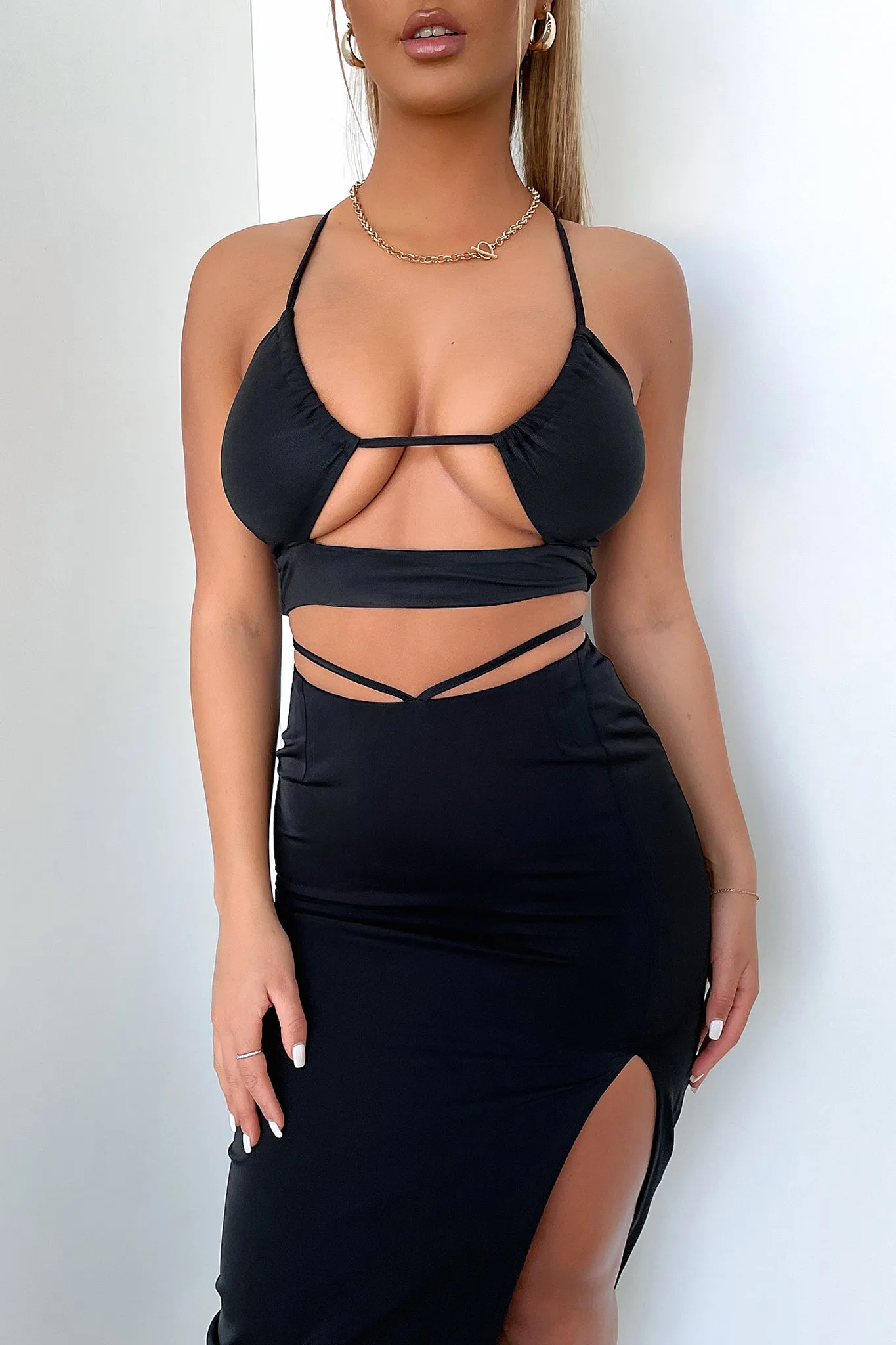 Quick Wear Risk Midi Skirt - Black