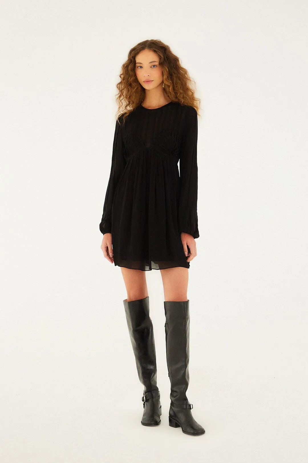 Black Shell Mini Dress Pop Rush Moisture wicking