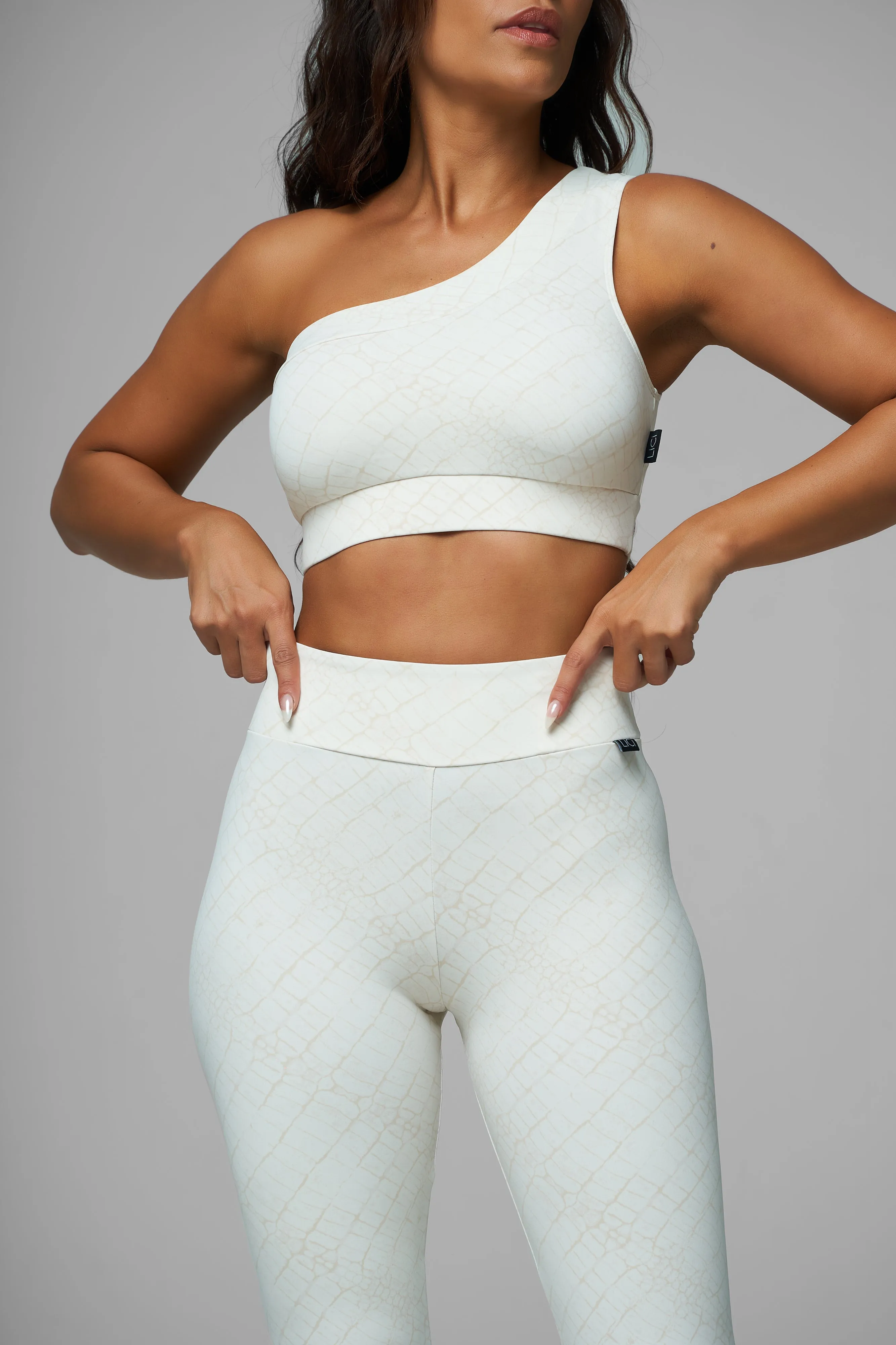 Cream Croc High Waist Scrunch Legging Smile Glow Style Mood