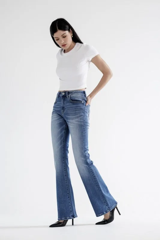 Colorfast Dye AbrasionFreeZone MICA High Rise Relaxed Flare Jean