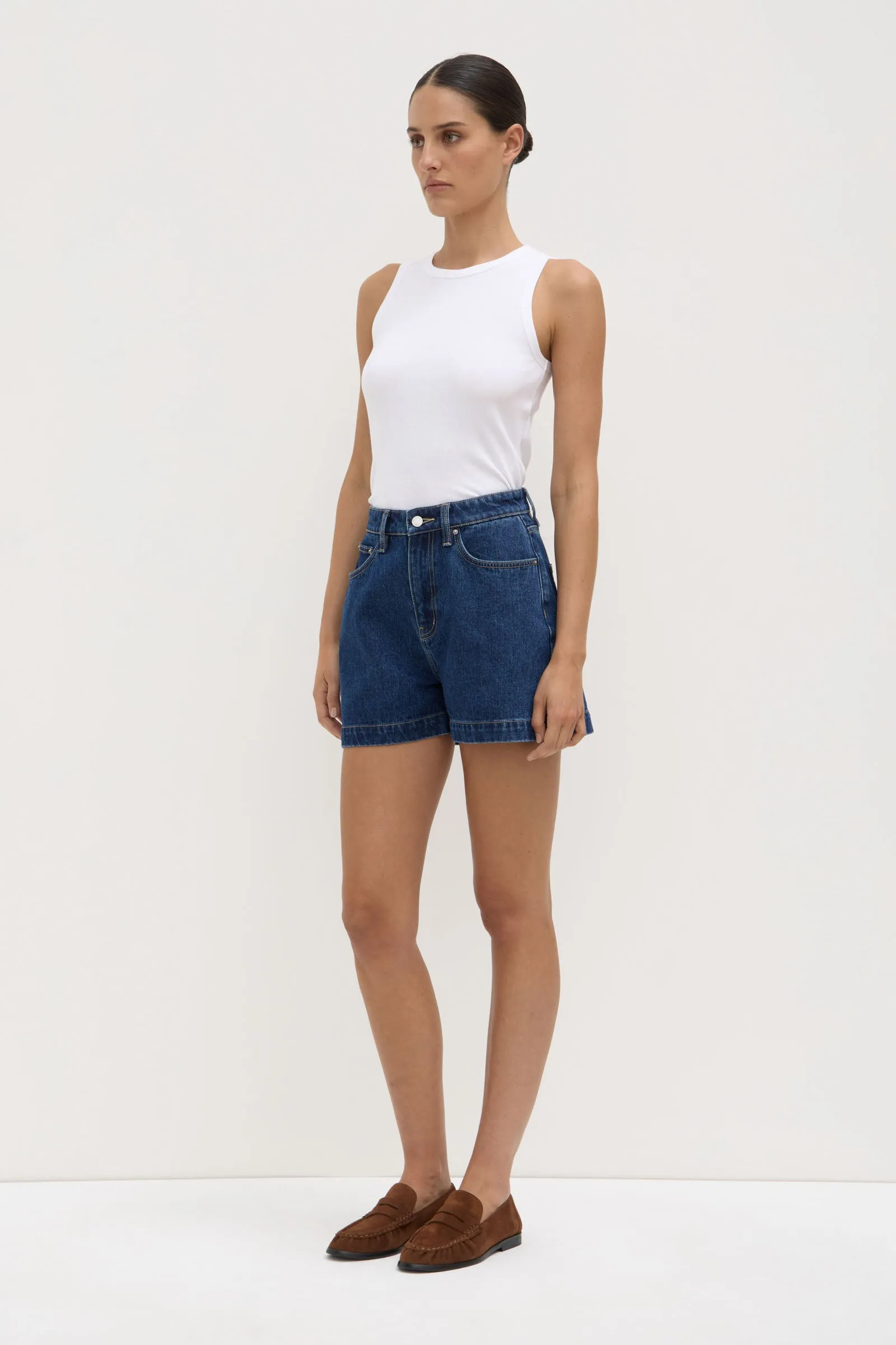 Boxy Denim Short Underwear No Ride Up Technology