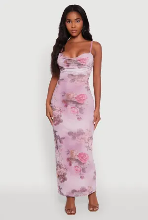 River Walk Floral Mesh Padded Cup Sweetheart Bustier Dress