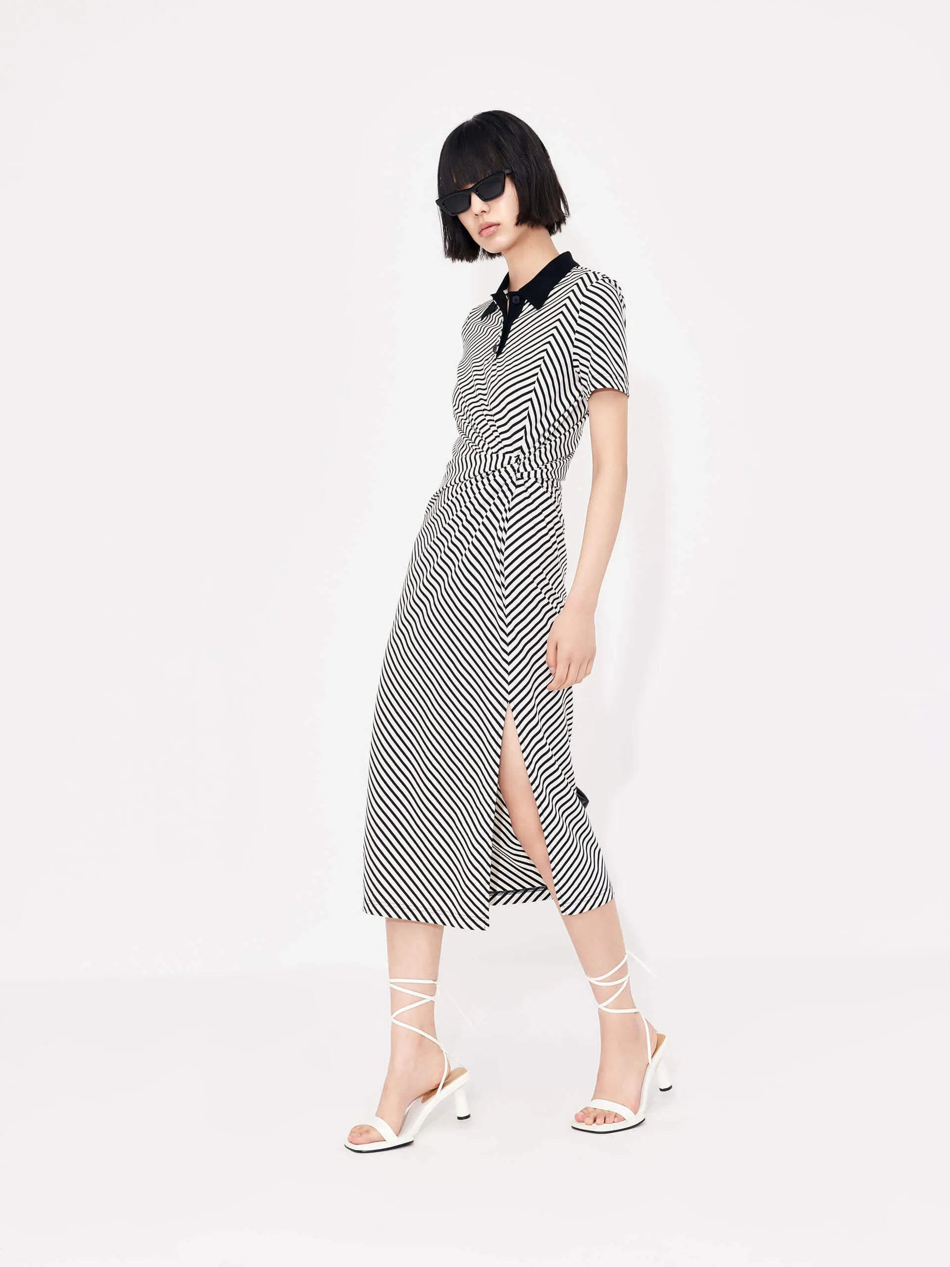 Perfect Fit Gathered Waist Midi Dress