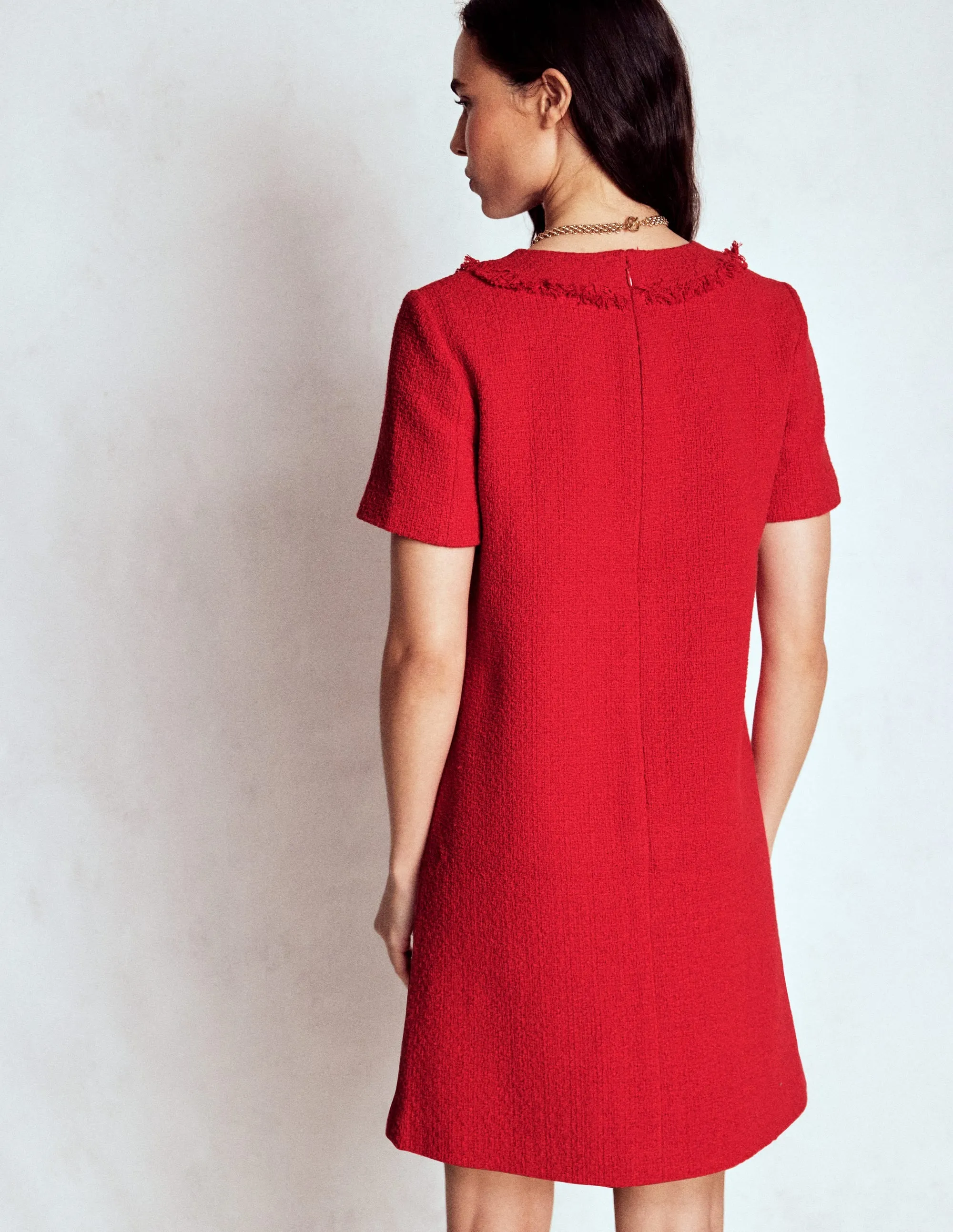Evita Cotton Shift Dress-Poppy Red Y2K Feel