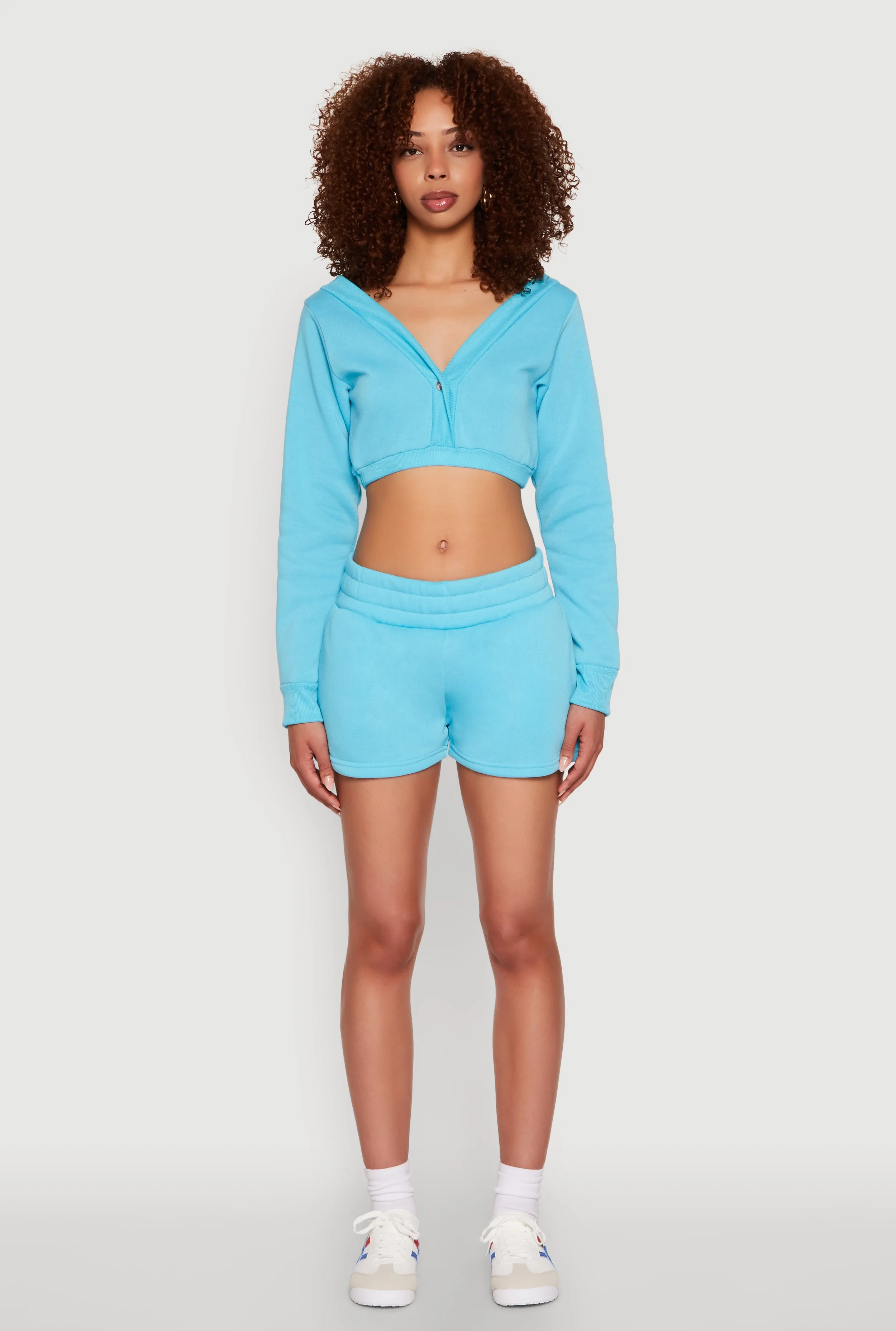 Fleece Elastic Waist Sweatshorts Retroreflective Accents Water - repellent