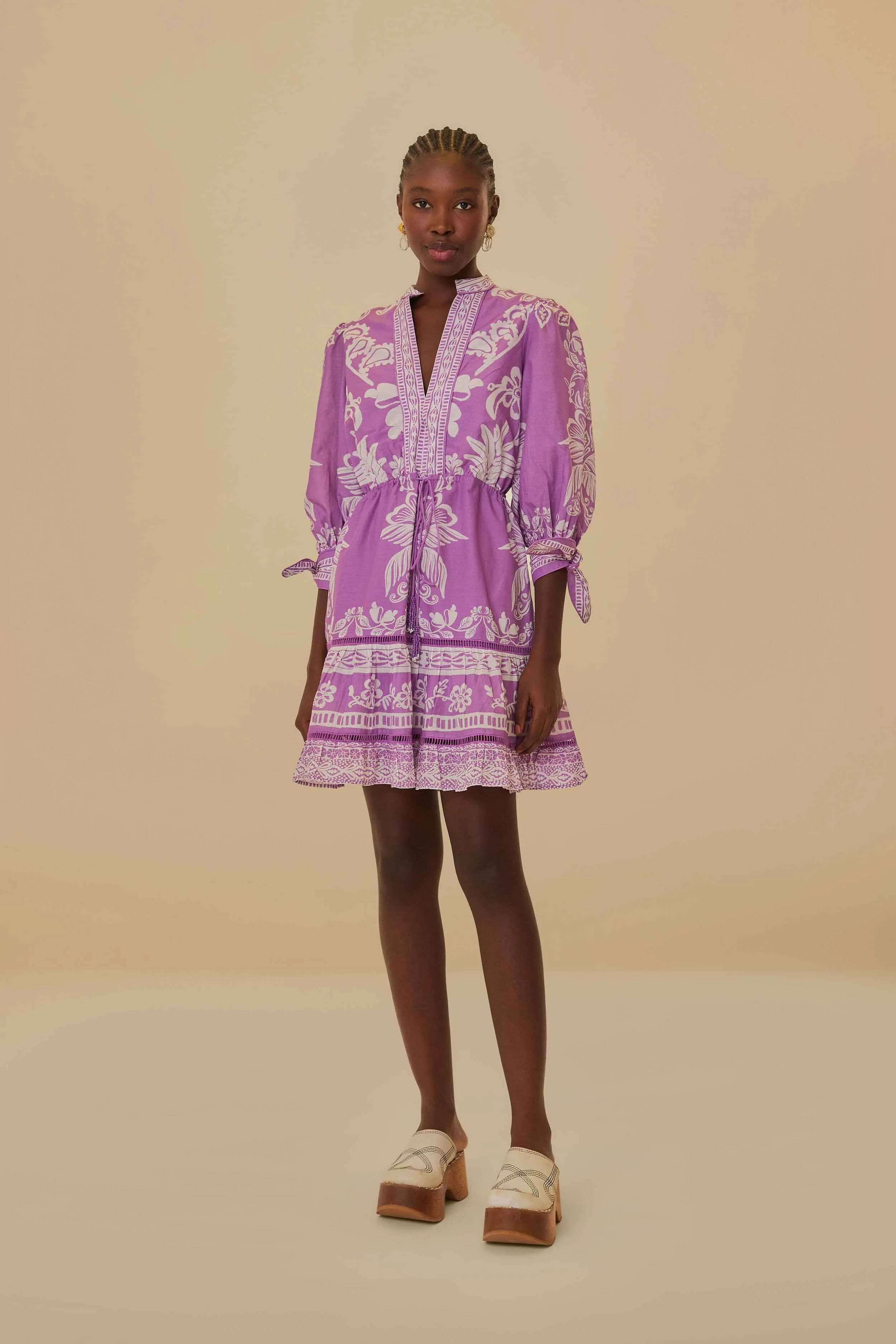 Lilac Sweet Garden Mini Dress Adjustable Shoulder Straps Sexy yet elegant mini