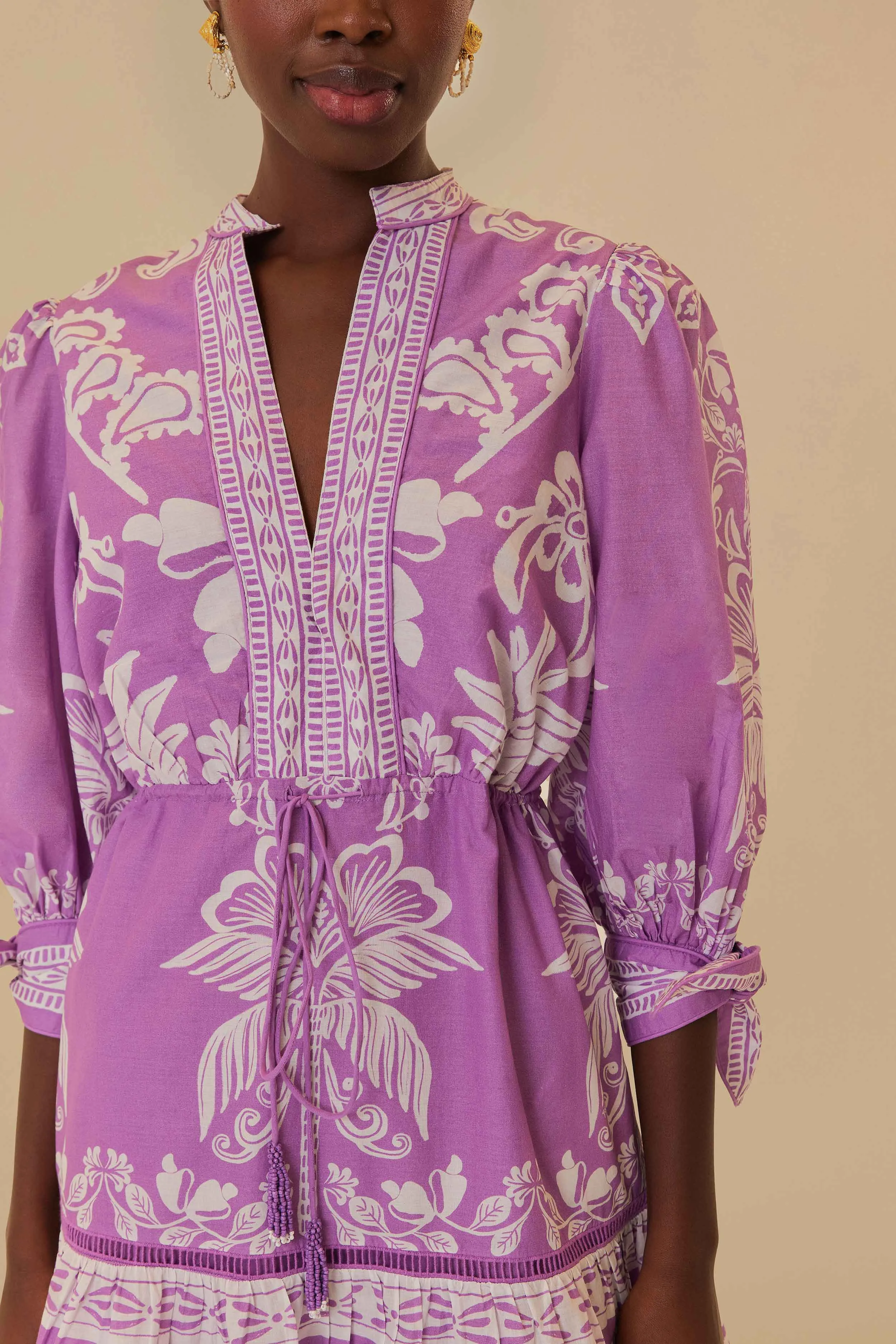 Mini for a night out Pop Glow Lilac Sweet Garden Mini Dress