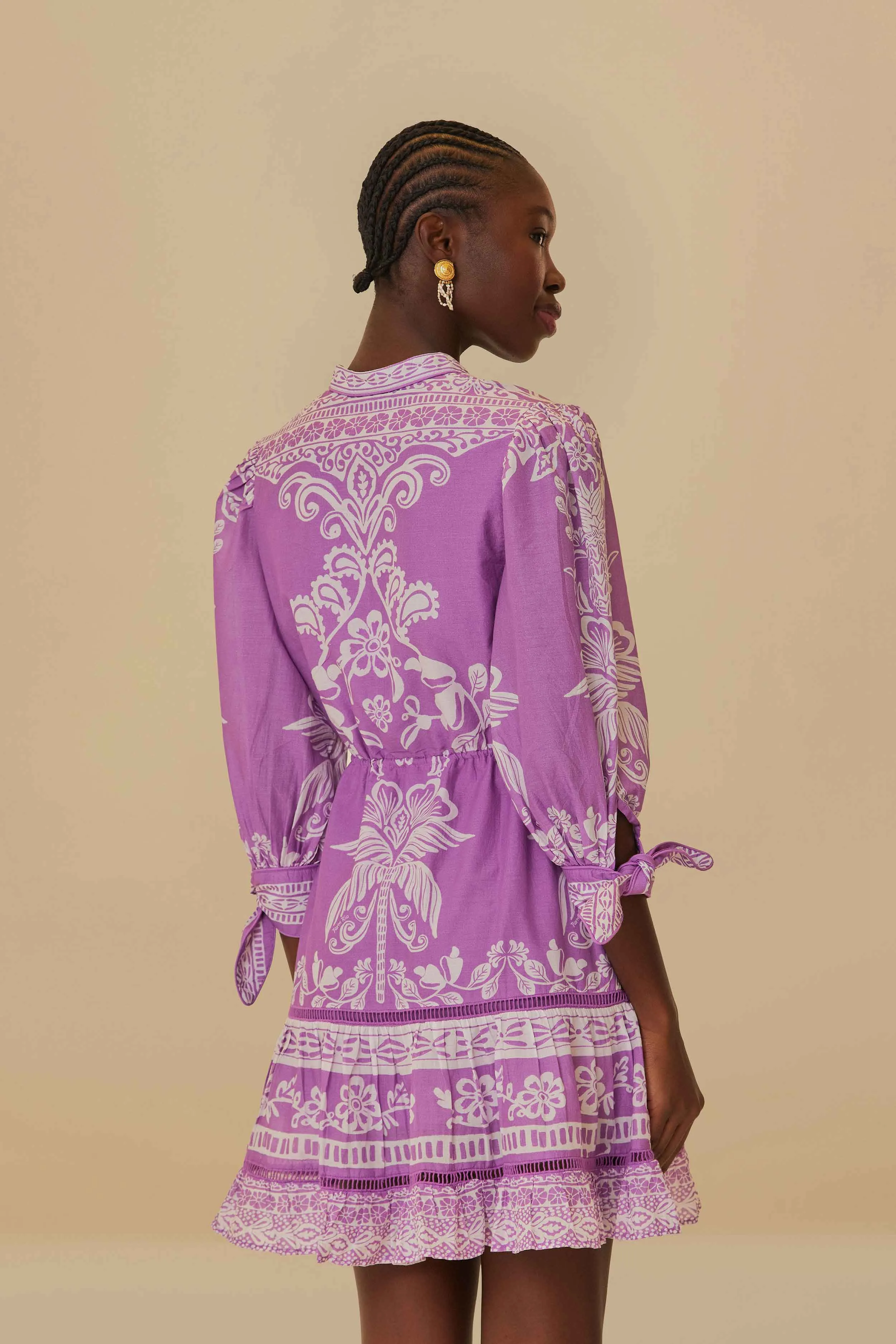 Pop Mode Lilac Sweet Garden Mini Dress