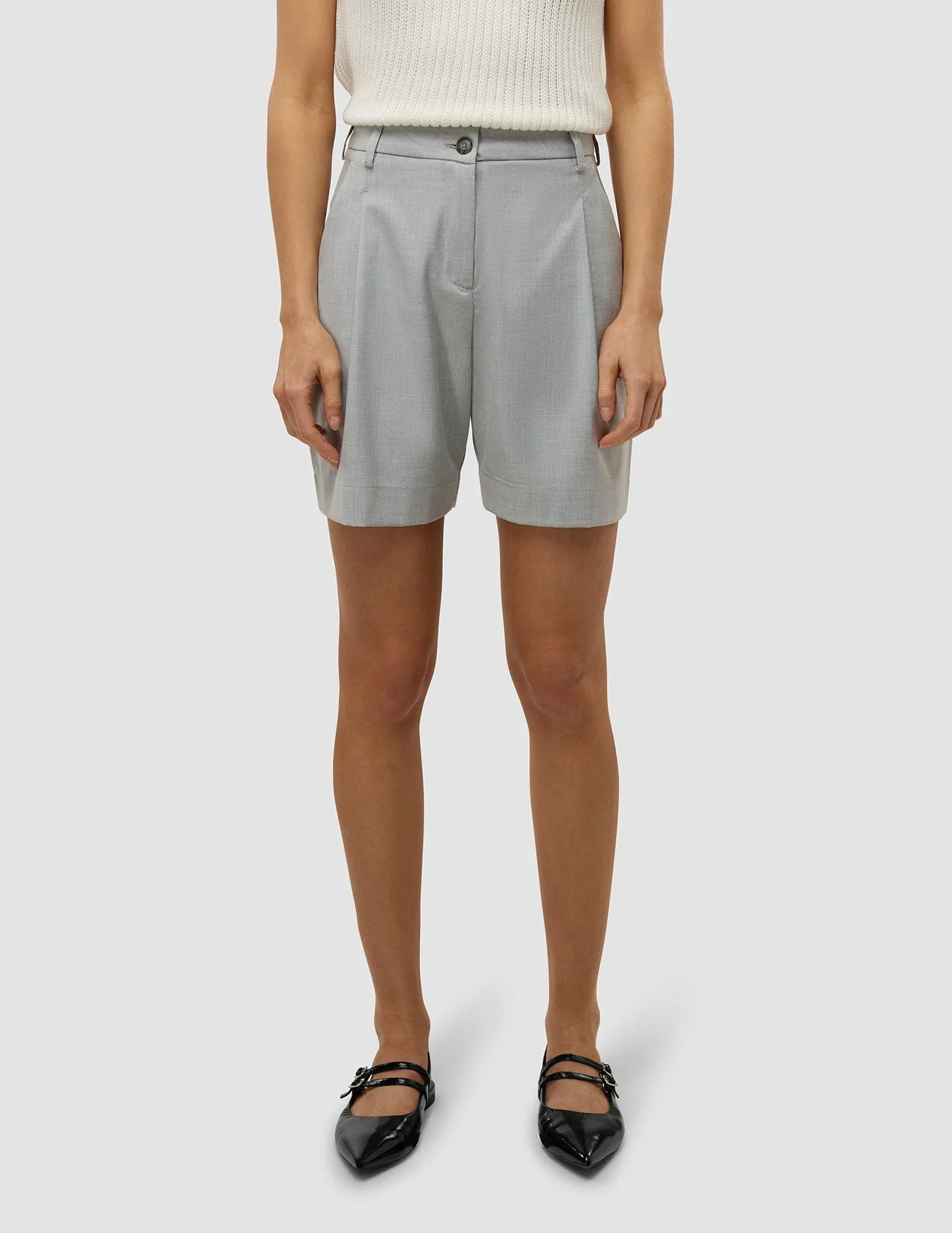Women's Skye Shorts Grey Pine Melange corduroy shorts