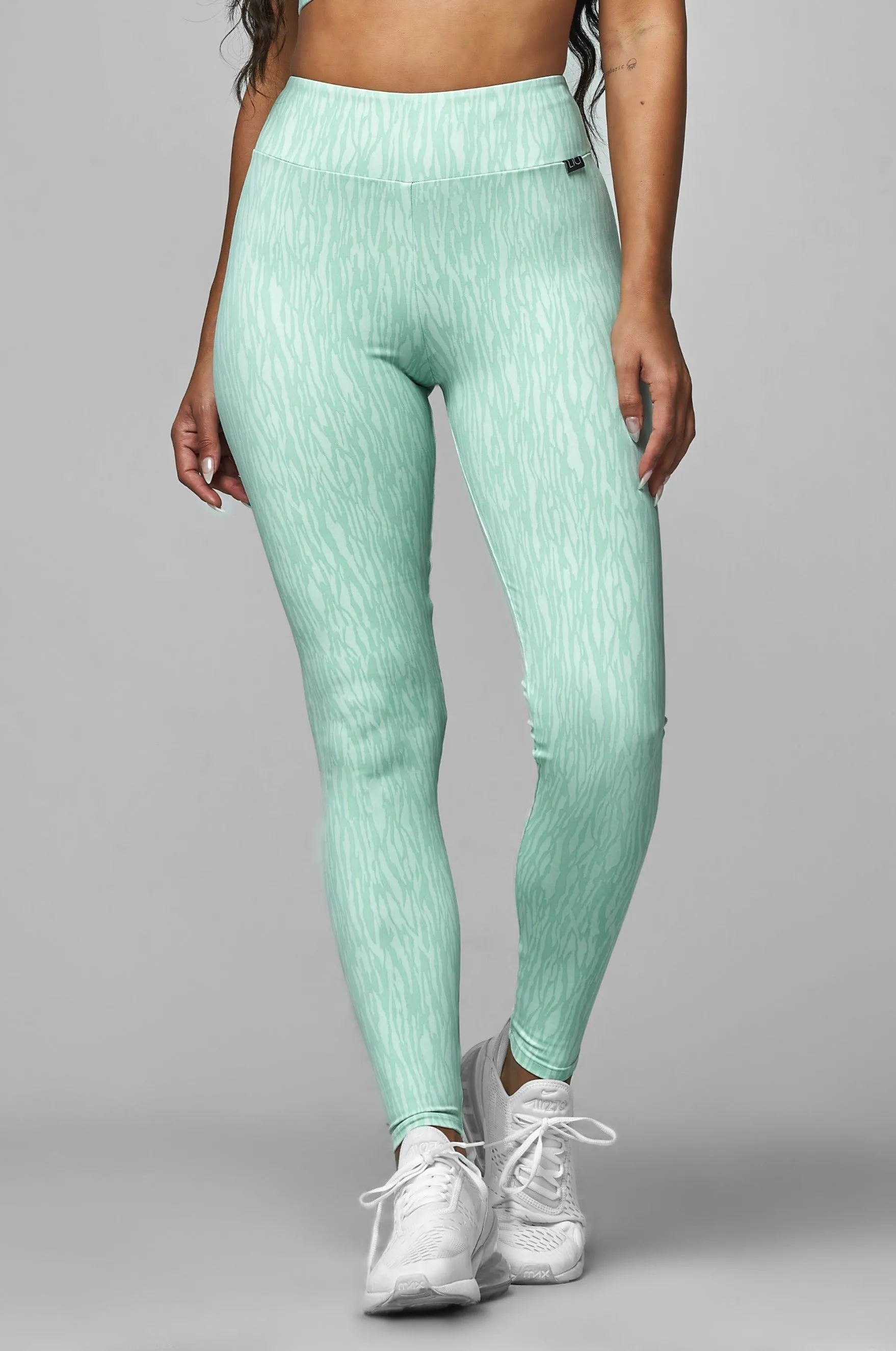 Mint Zebra High Waist Scrunch Legging Smart Wear