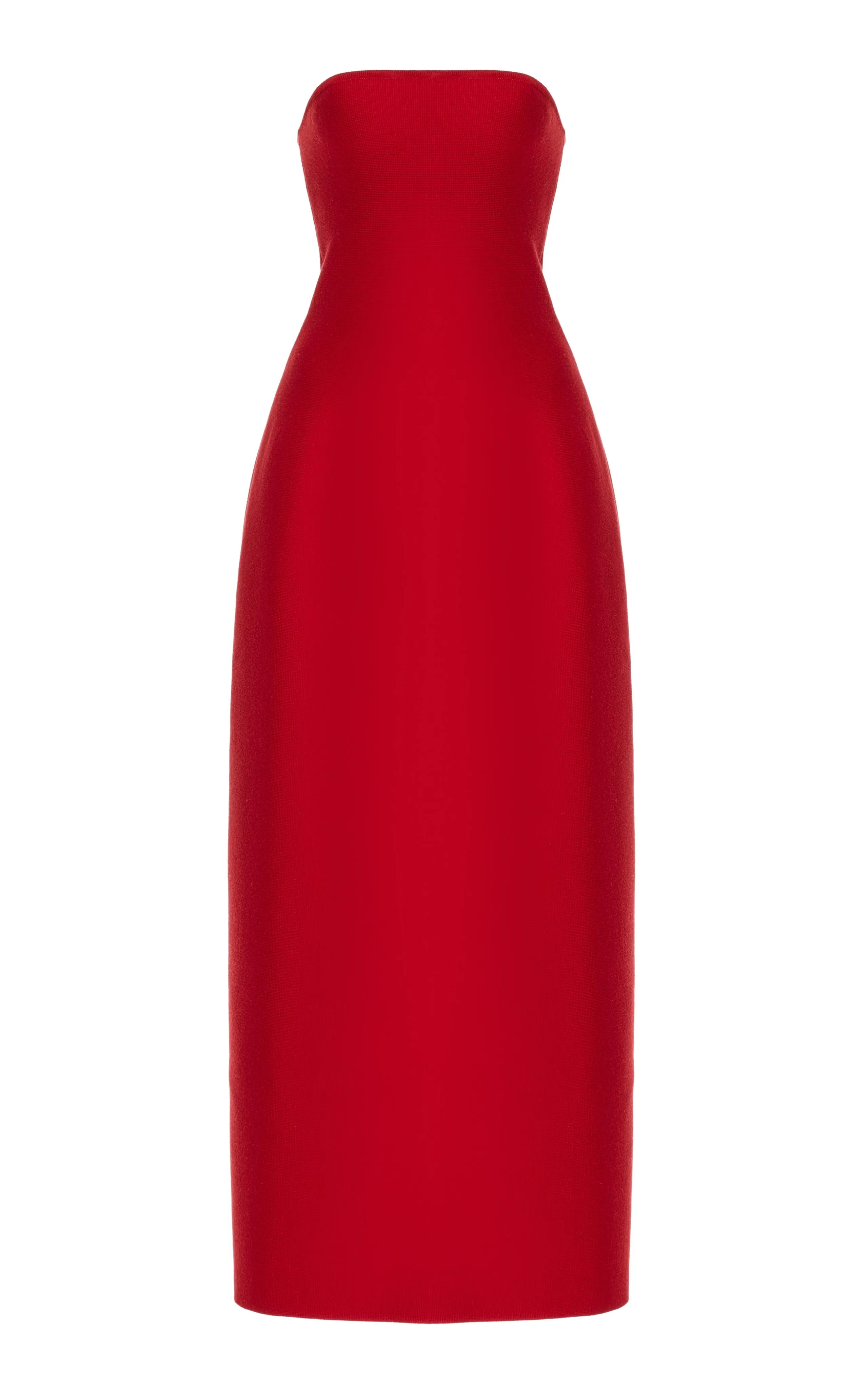 SplitHemDesign Immanuel Knit Maxi Dress in Scarlet Red Merino Wool