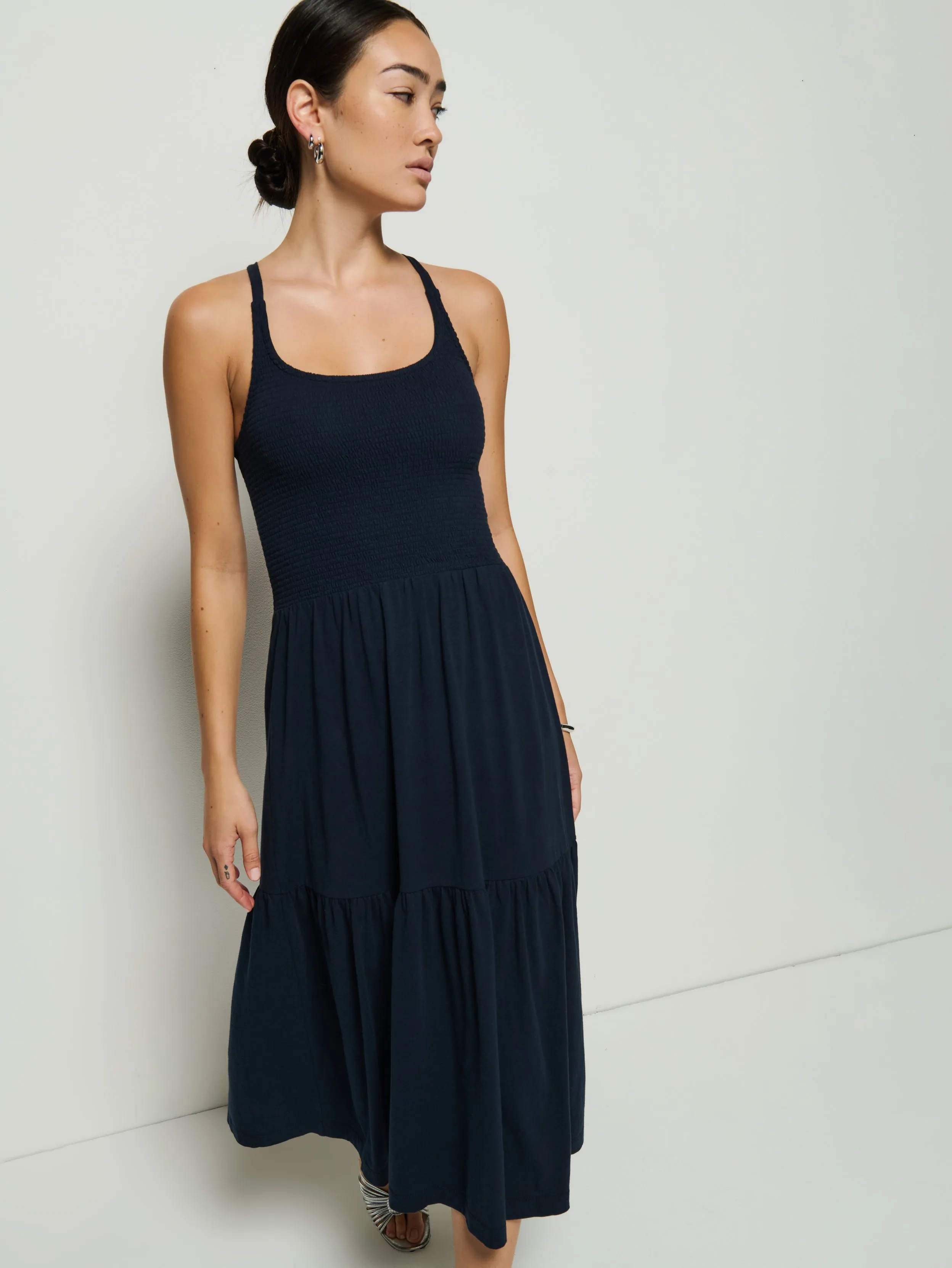Universal Clasp Mechanism Penelope Smocked Midi