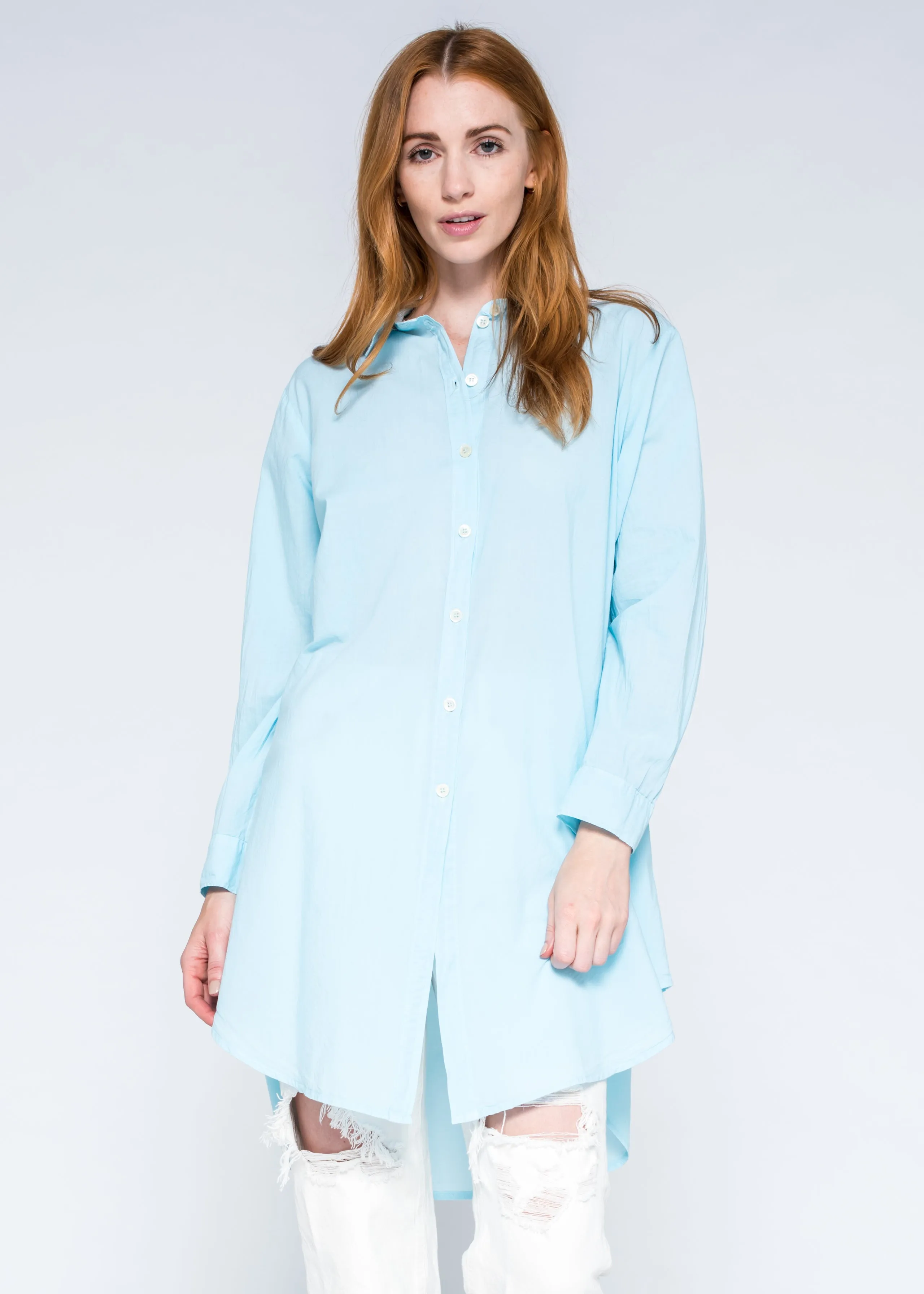 EcoFriendlyTextile Cotton Poplin Duster Shirt L/S