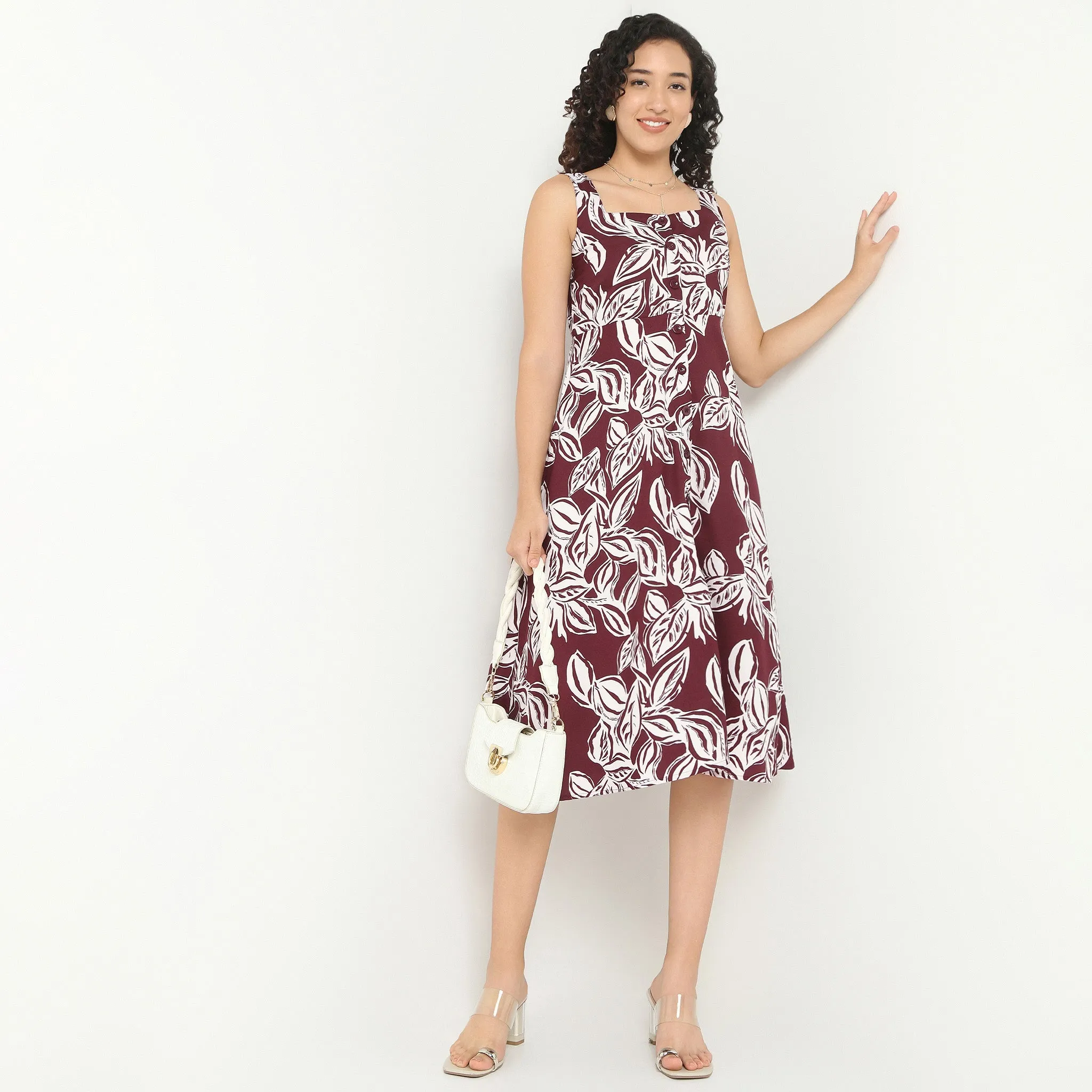 Sleeveless Front Button Up Dress With Square Neck Elite Vibe UVProtection
